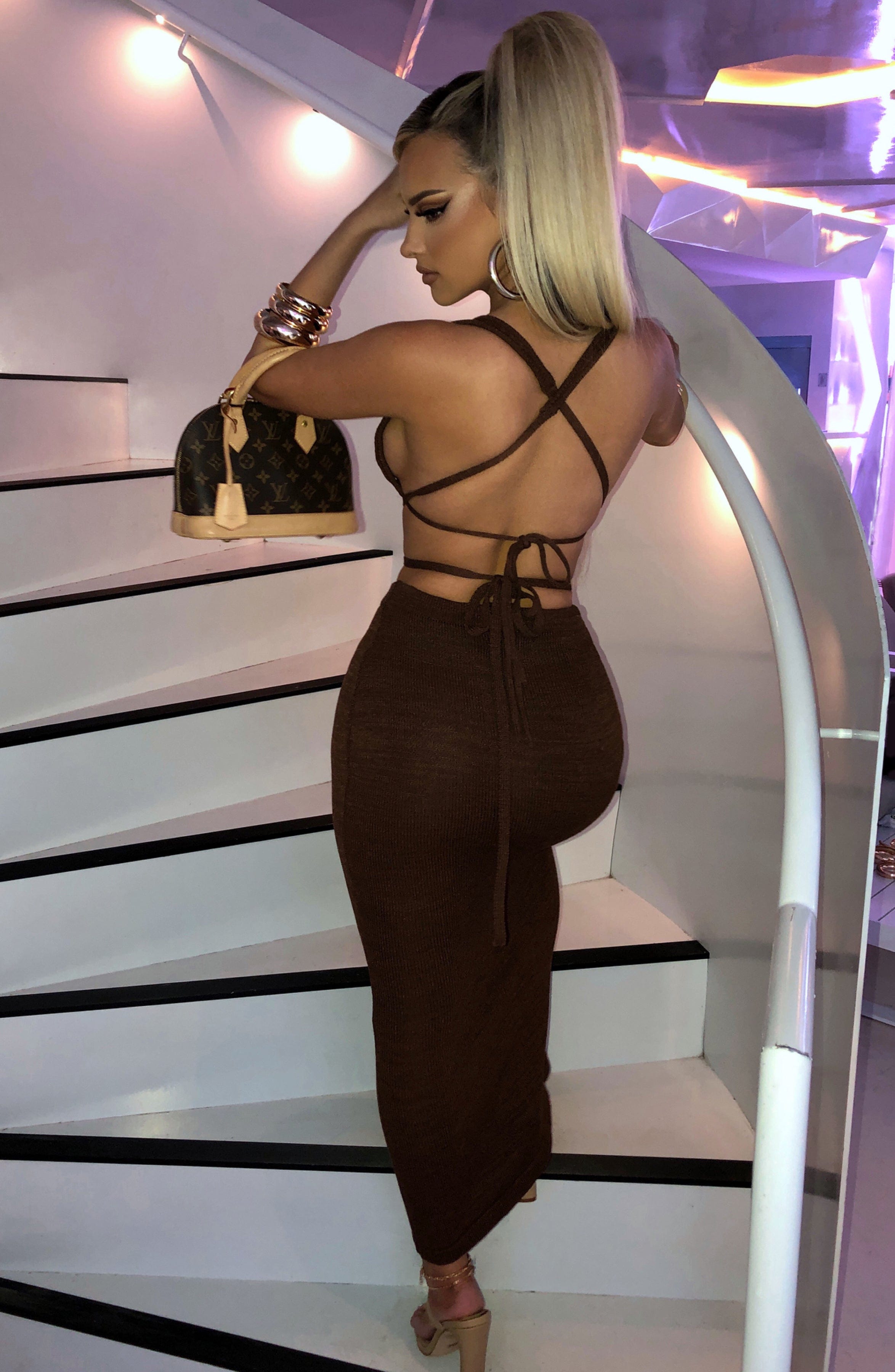 Alexa Maxi Skirt - Chocolate Skirts Babyboo Fashion Premium Exclusive Design
