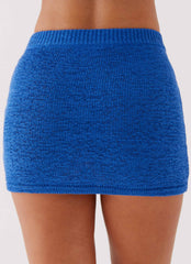Capri Glow Knit Skirt - Cobalt