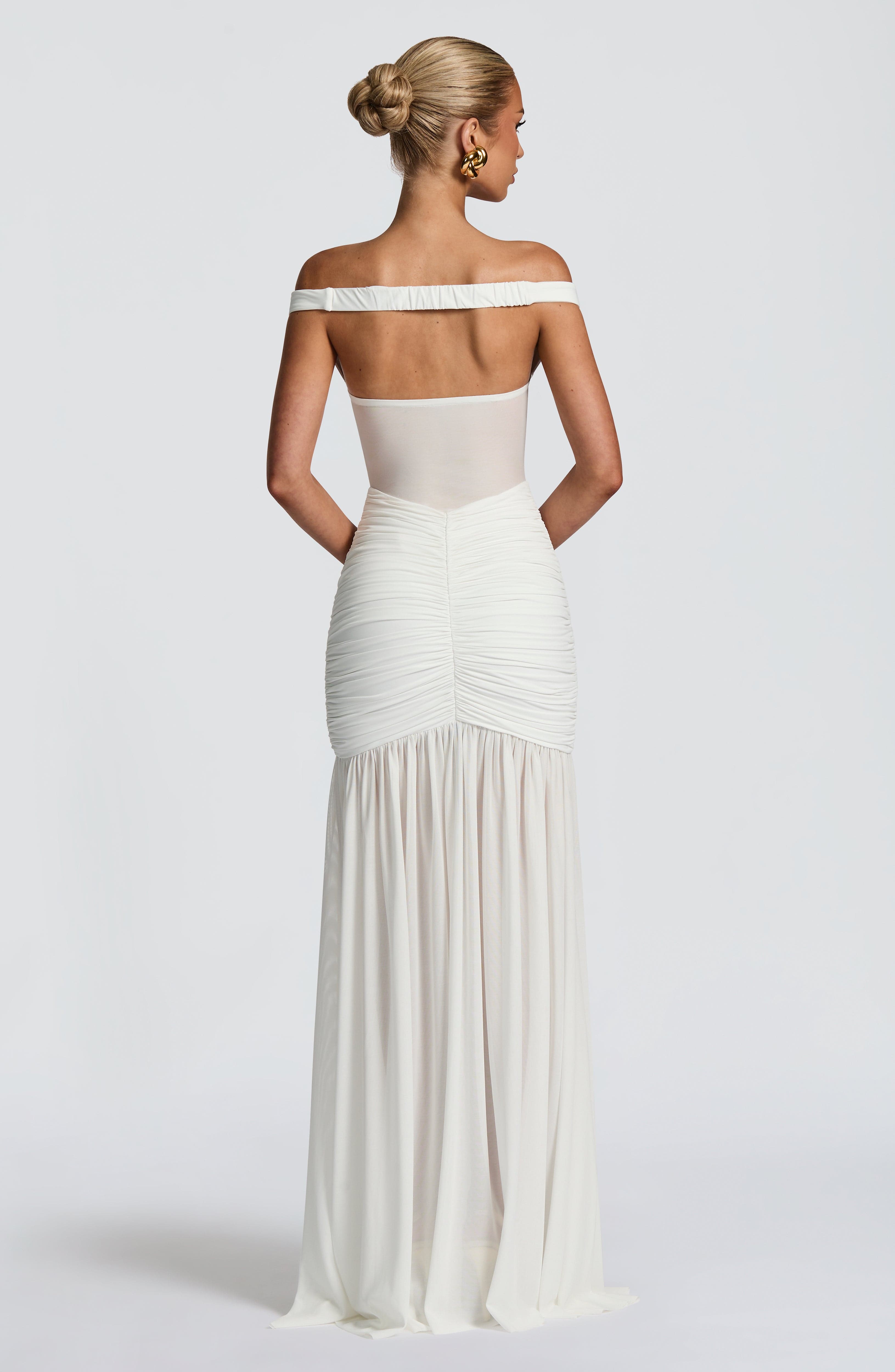 Alaia Maxi Dress - Ivory Dress Babyboo Fashion Premium Exclusive Design