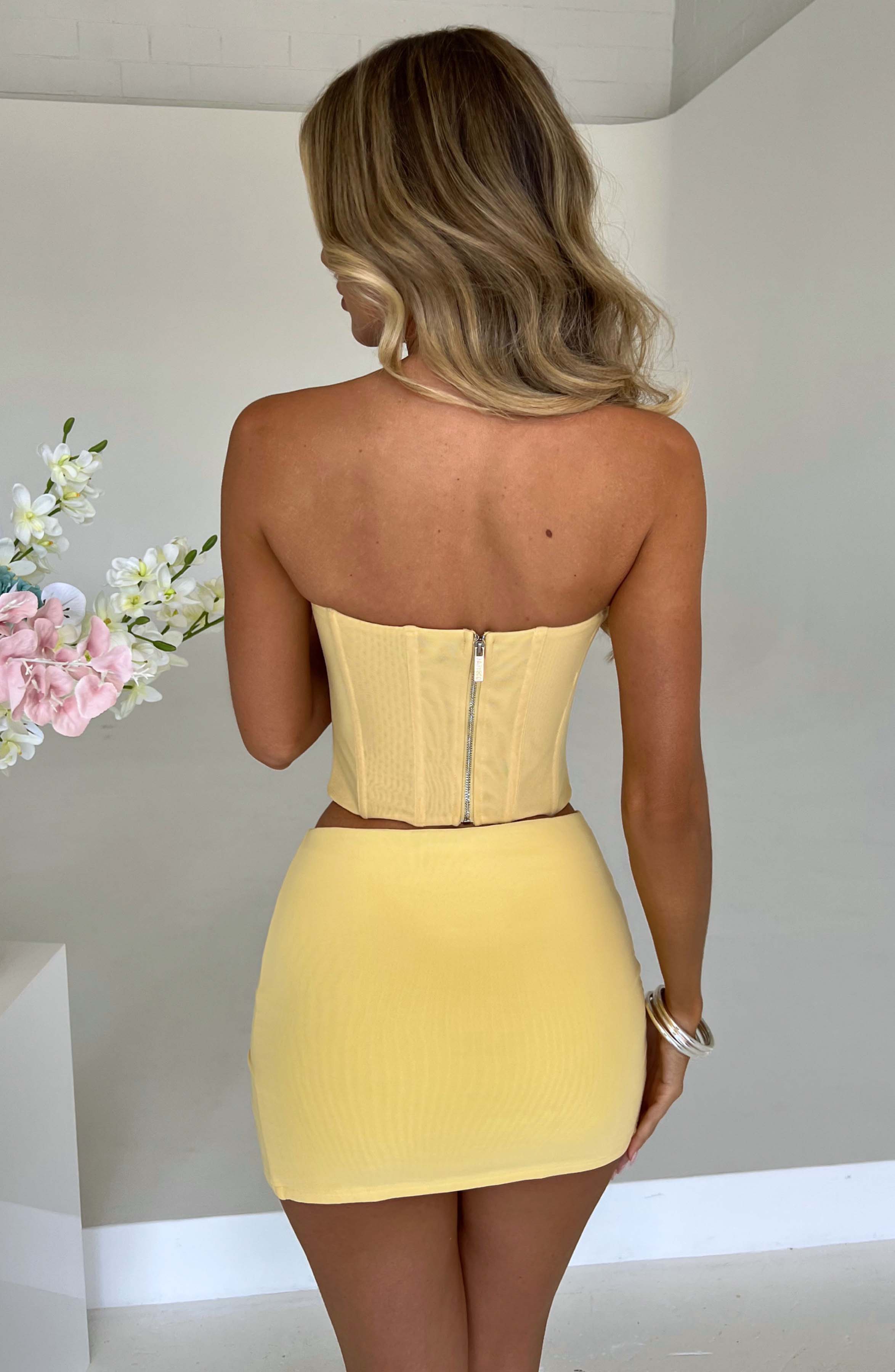 Alina Mini Skirt - Lemon Skirt Babyboo Fashion Premium Exclusive Design