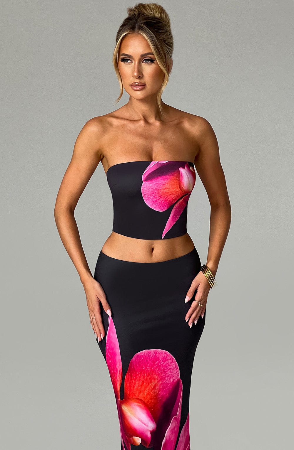 Allegra Top - Black Floral Print Tops Babyboo Fashion Premium Exclusive Design