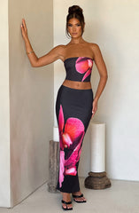 Allegra Top - Black Floral Print Tops Babyboo Fashion Premium Exclusive Design