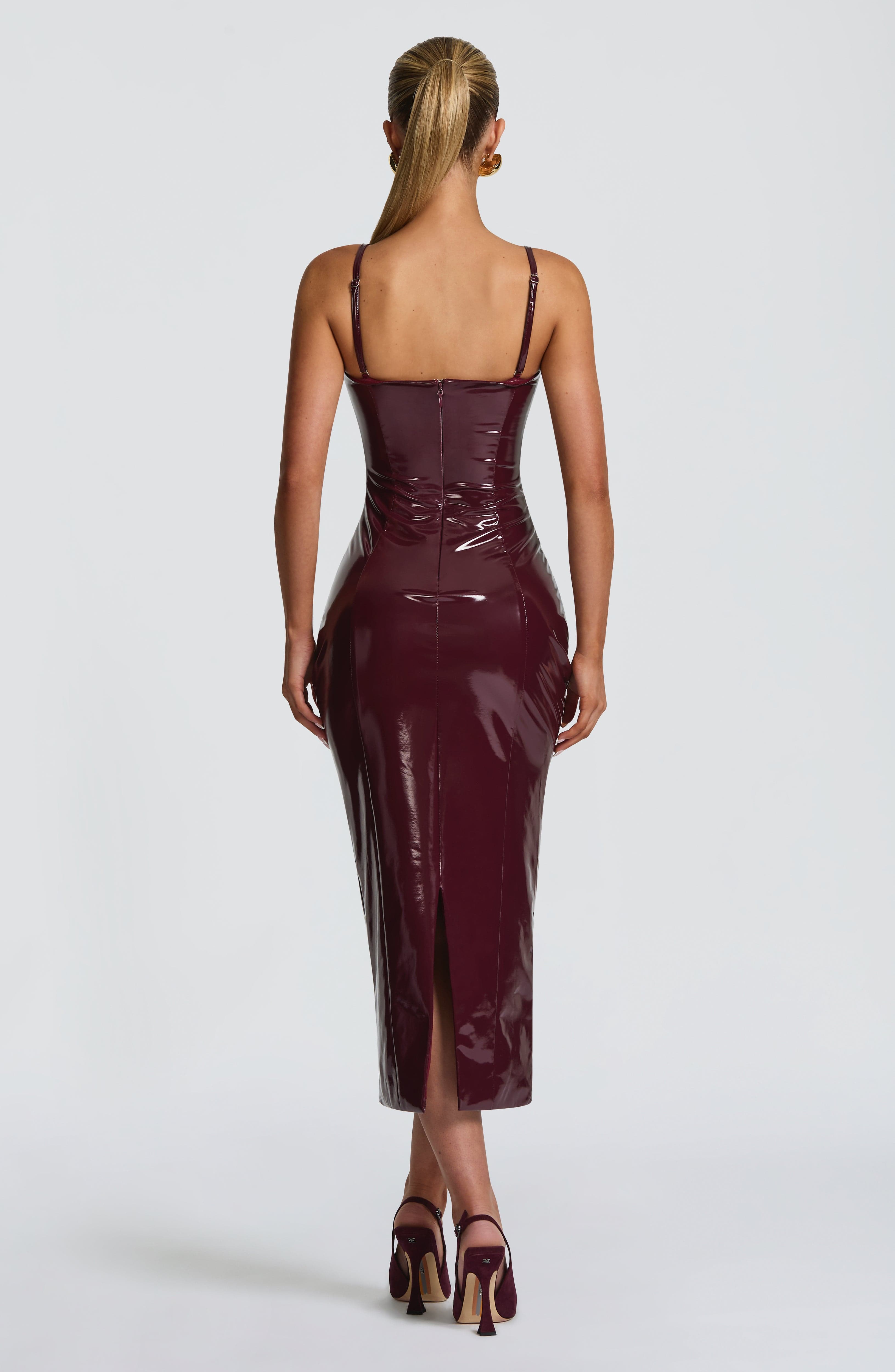Amala Midi Dress - Cherry Lacquer Dress Babyboo Fashion Premium Exclusive Design