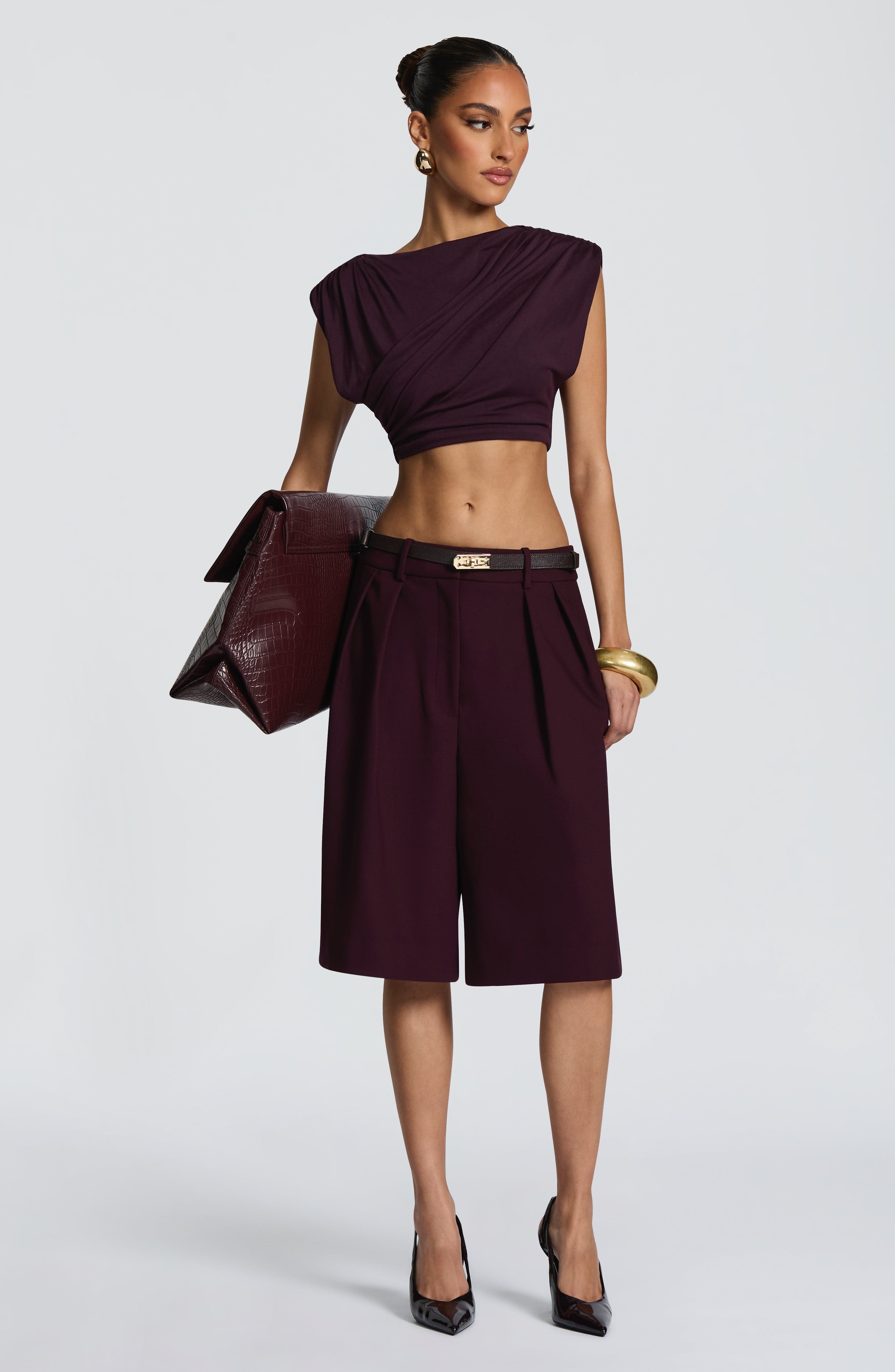 Amara Top - Plum Tops Babyboo Fashion Premium Exclusive Design