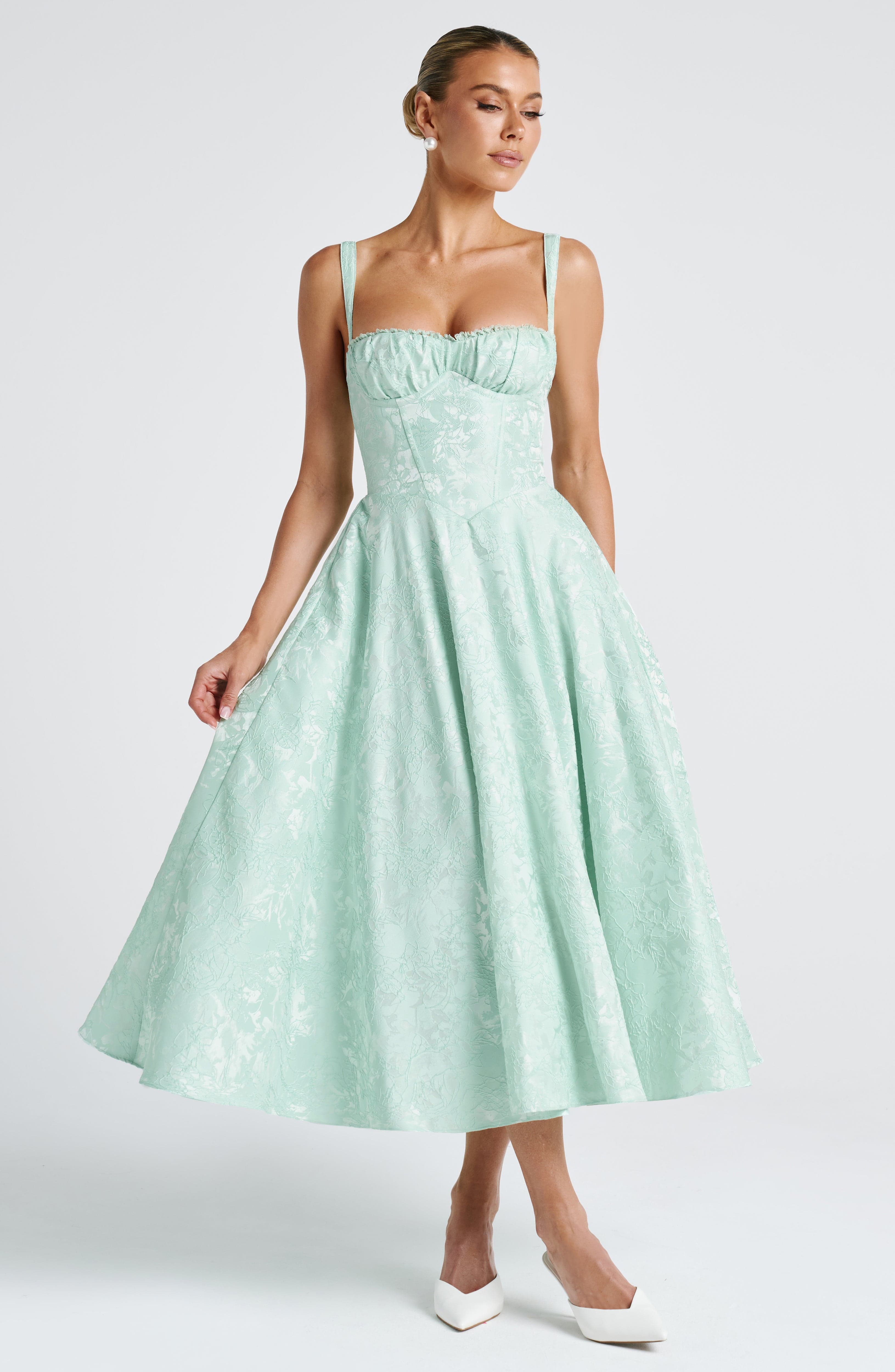 Amity Midi Dress - Mint Dress Babyboo Fashion Premium Exclusive Design
