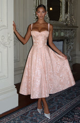Amity Midi Dress - Soft Peach Dress Babyboo Fashion Premium Exclusive Design