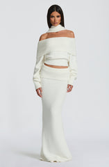 Andie Maxi Skirt - Ivory Skirt Babyboo Fashion Premium Exclusive Design
