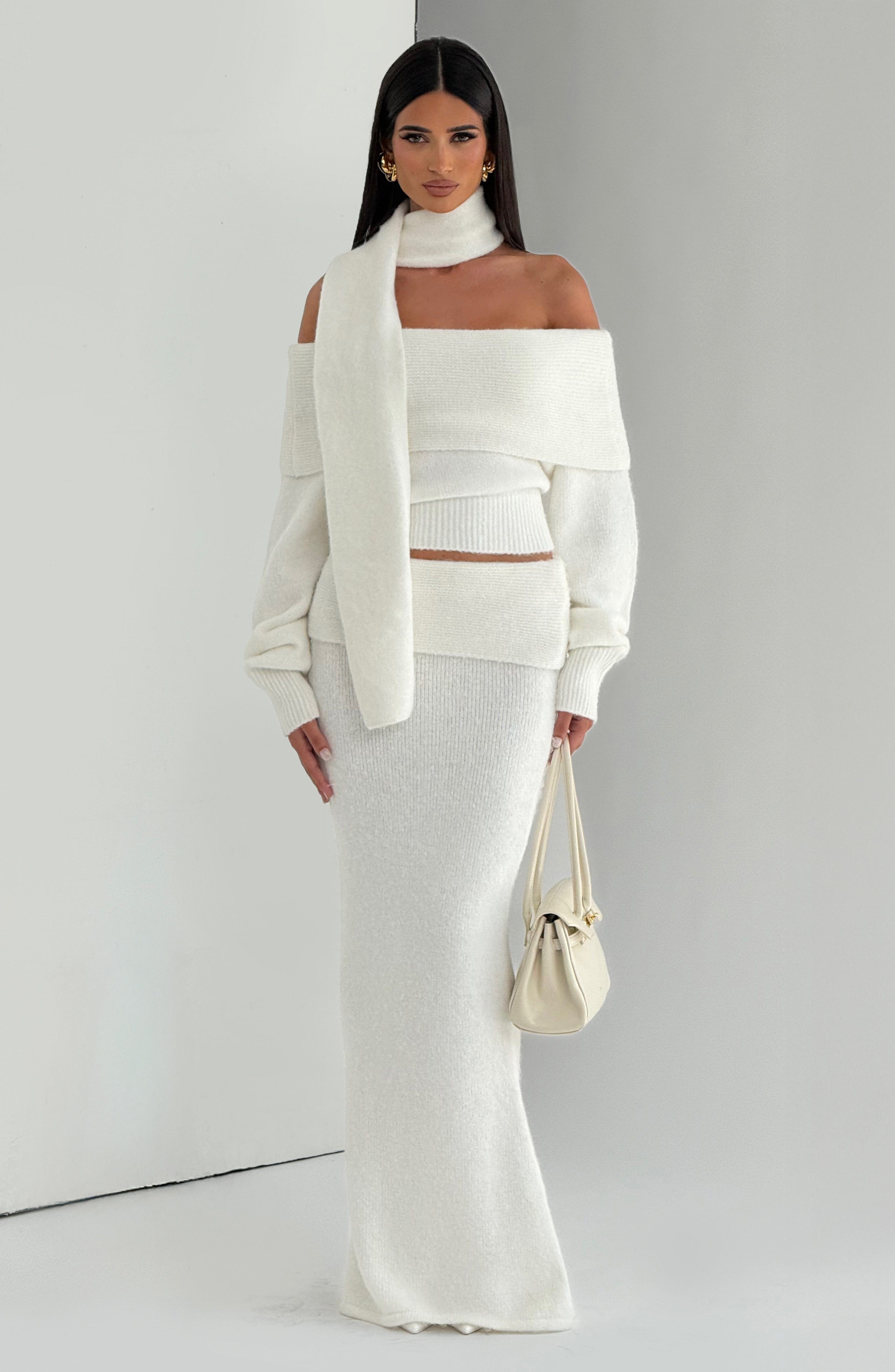 Andie Maxi Skirt - Ivory Skirt Babyboo Fashion Premium Exclusive Design