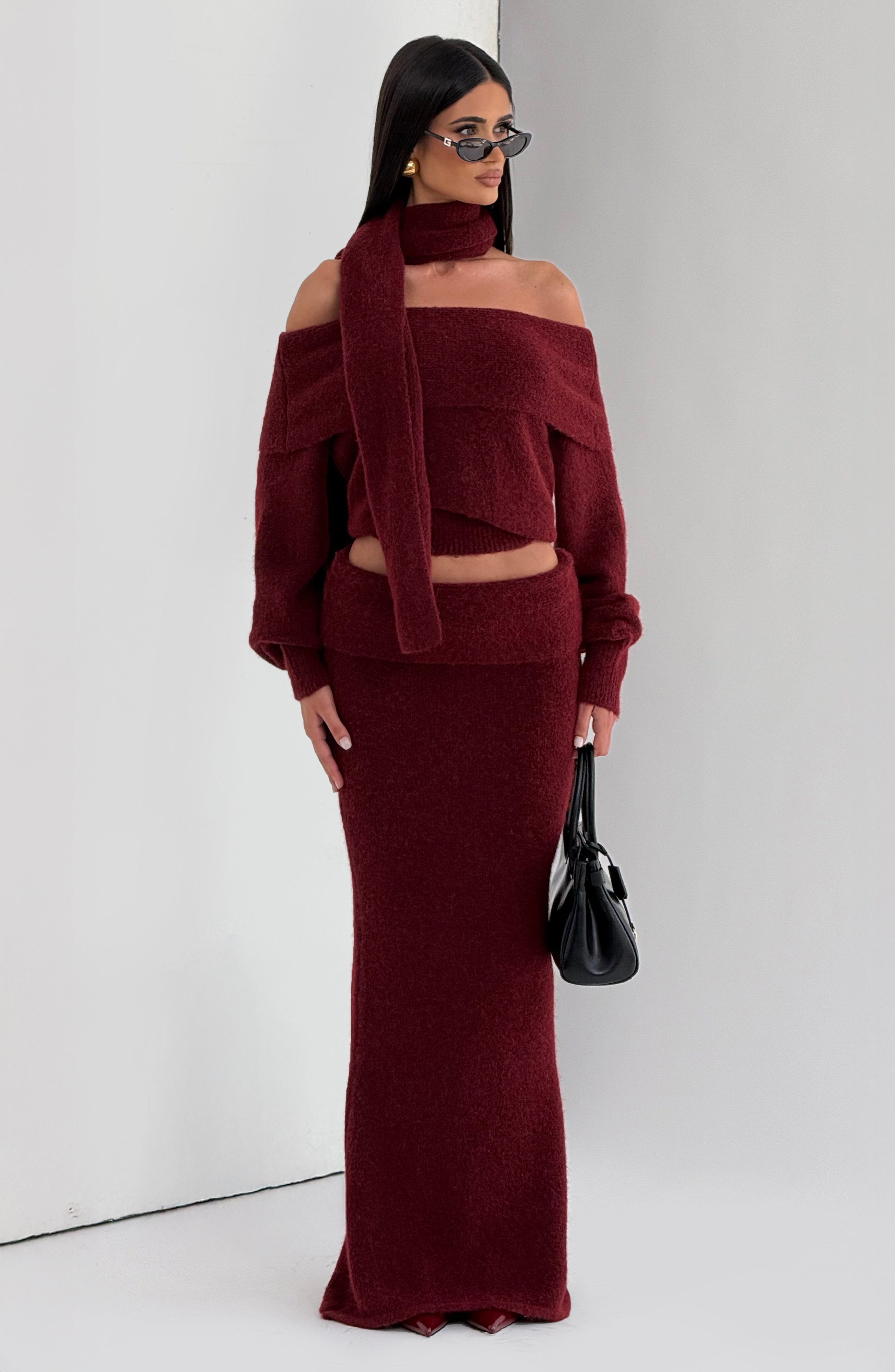 Andie Top - Burgundy Tops Babyboo Fashion Premium Exclusive Design