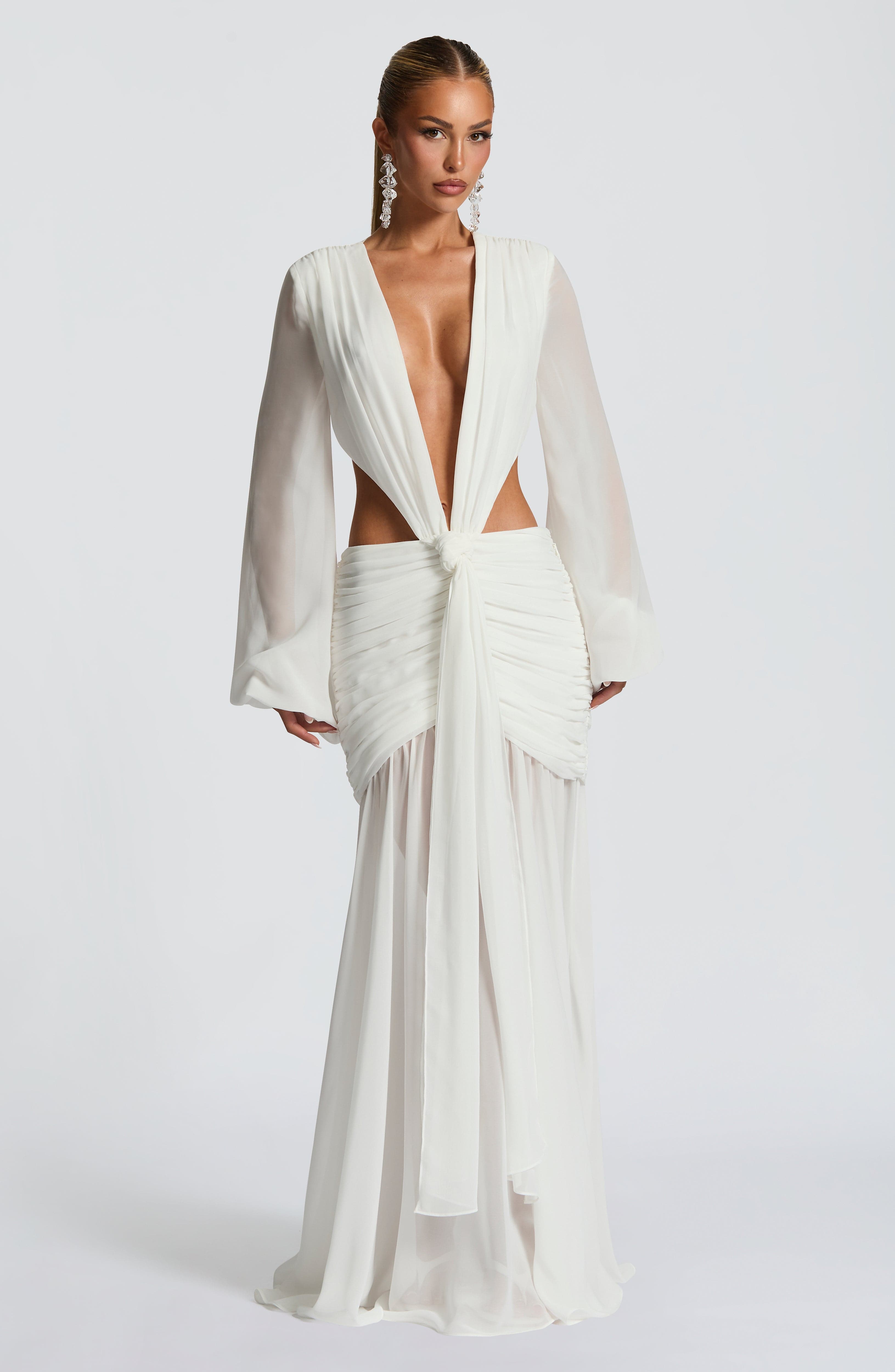 Andrina Maxi Dress - Ivory Dress Babyboo Fashion Premium Exclusive Design