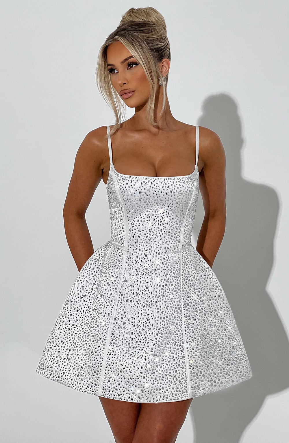 Angelique Mini Dress - Ivory Dress Babyboo Fashion Premium Exclusive Design