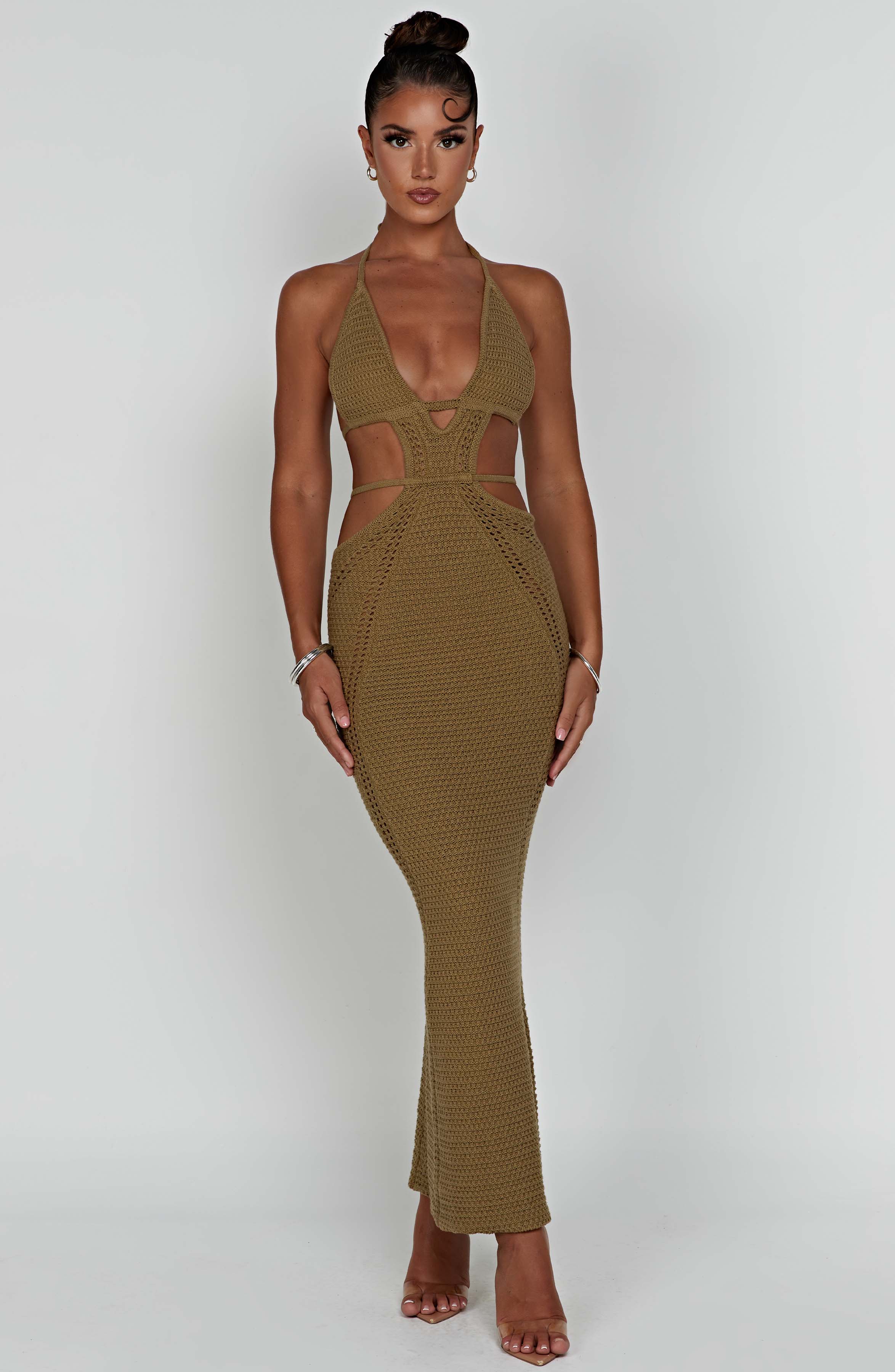 Arabella Maxi Dress - Khaki Dress Babyboo Fashion Premium Exclusive Design