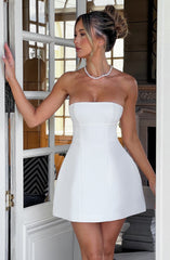 Asha Mini Dress - Ivory Dress XS Babyboo Fashion Premium Exclusive Design