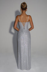 Ashton Maxi Dress - Silver Dress Babyboo Fashion Premium Exclusive Design