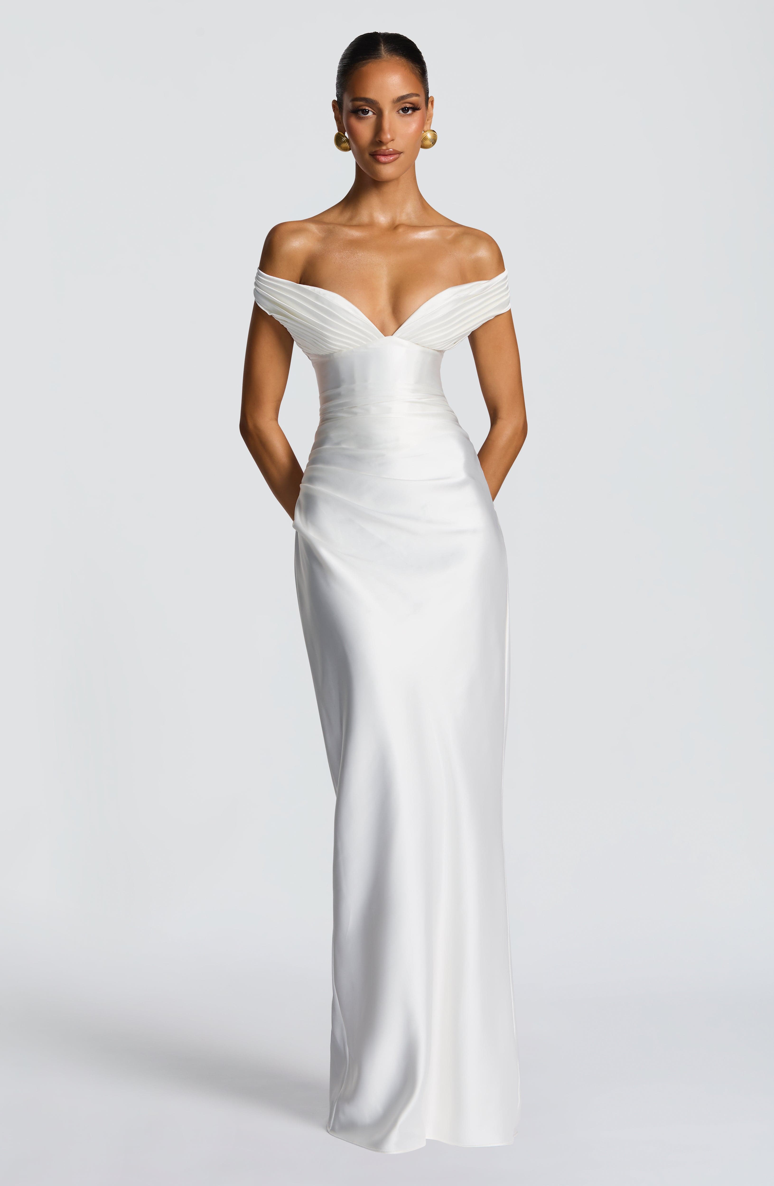 Aurelia Maxi Dress - Ivory Dress Babyboo Fashion Premium Exclusive Design