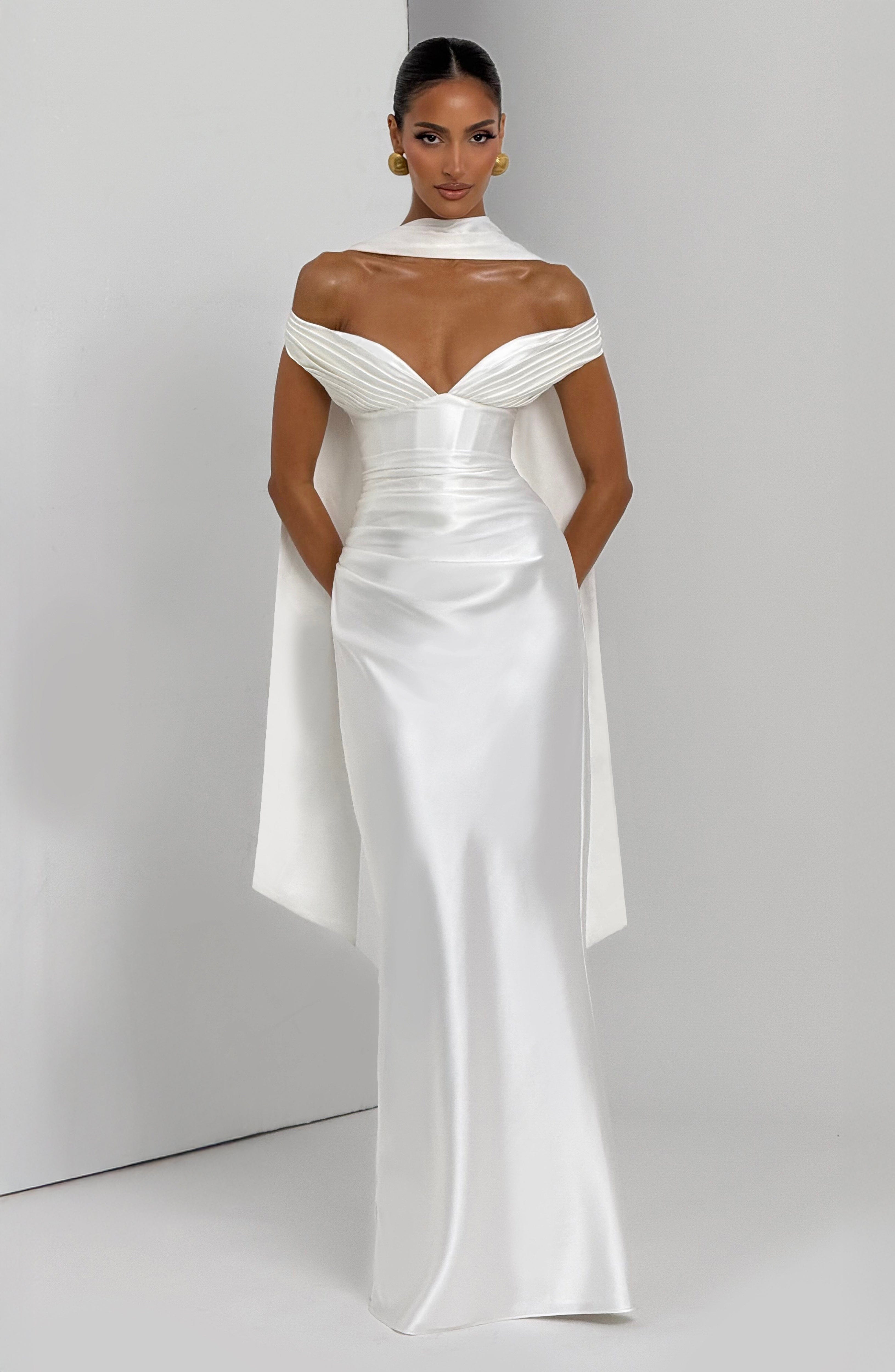 Aurelia Maxi Dress - Ivory Dress Babyboo Fashion Premium Exclusive Design