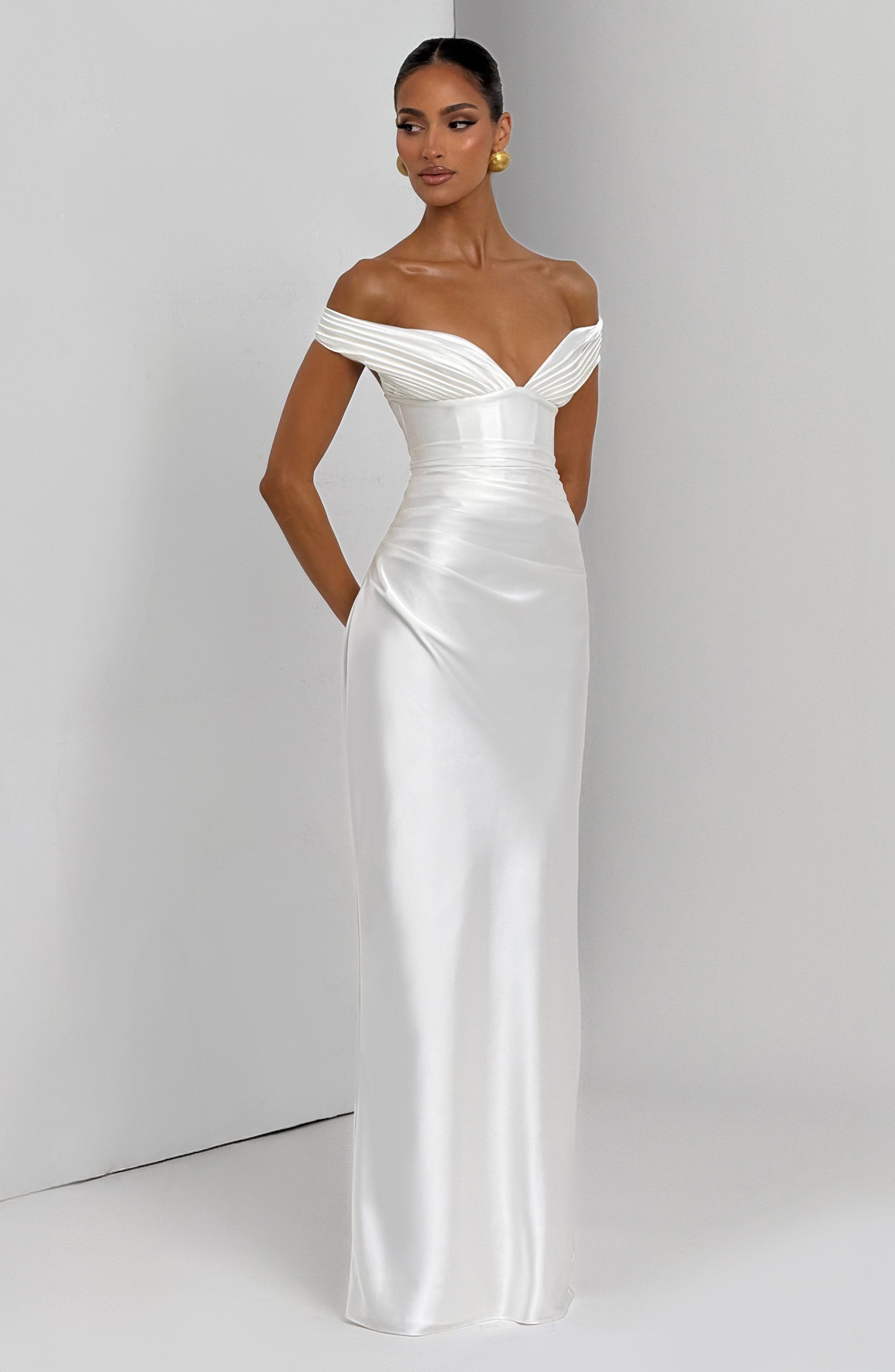 Aurelia Maxi Dress - Ivory Dress Babyboo Fashion Premium Exclusive Design