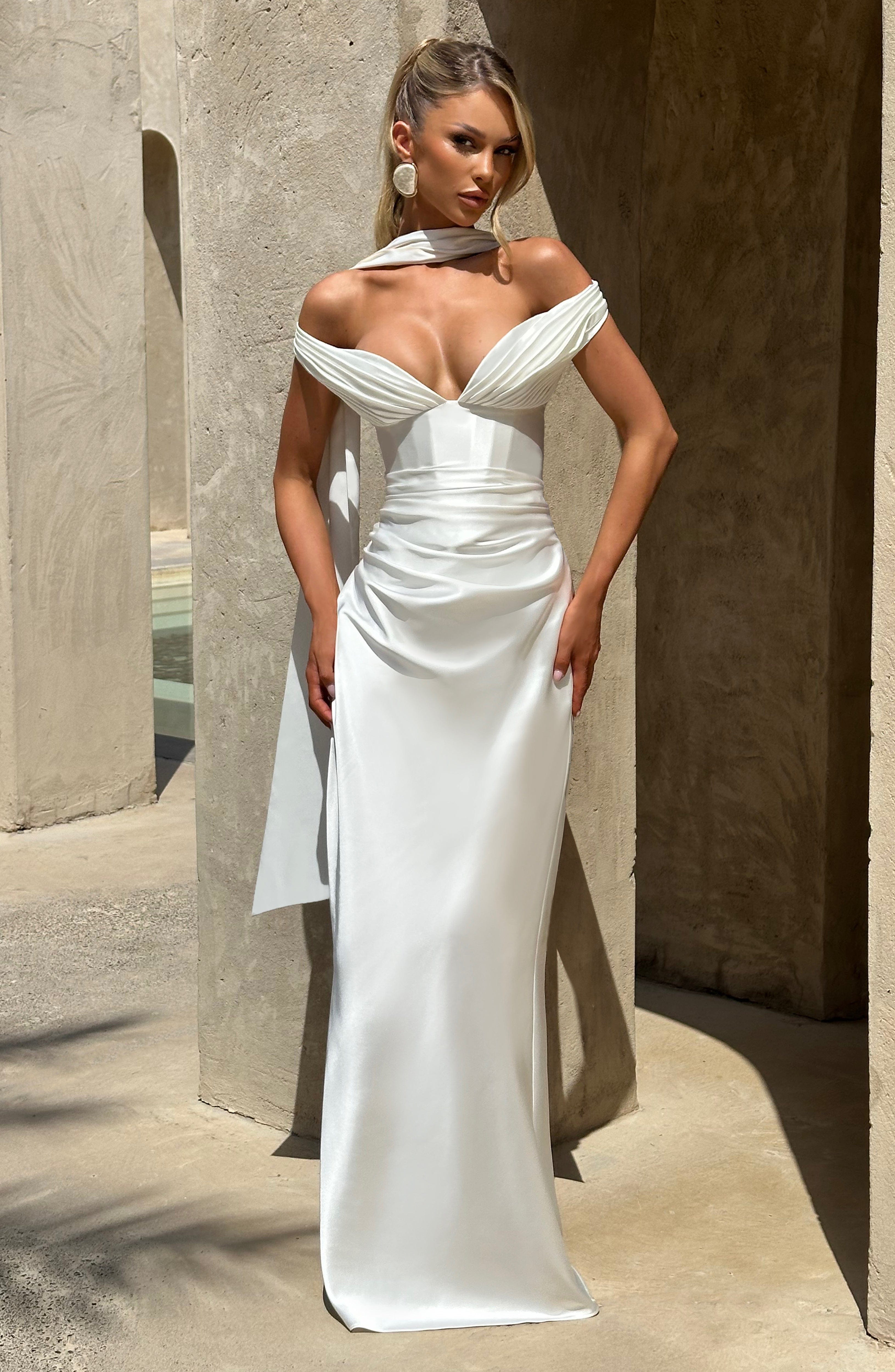 Aurelia Maxi Dress - Ivory Dress Babyboo Fashion Premium Exclusive Design