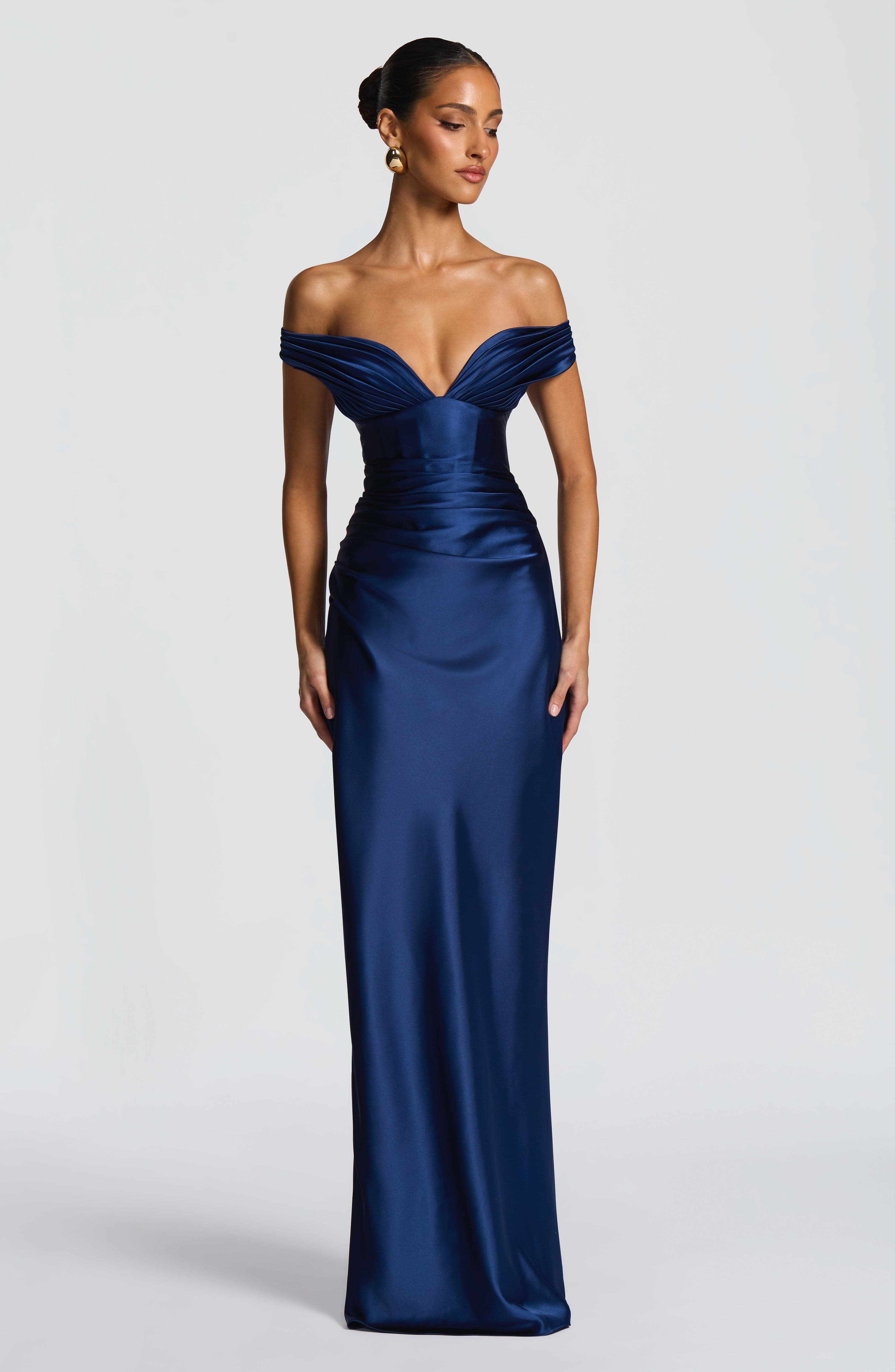 Aurelia Maxi Dress - Navy Dress Babyboo Fashion Premium Exclusive Design