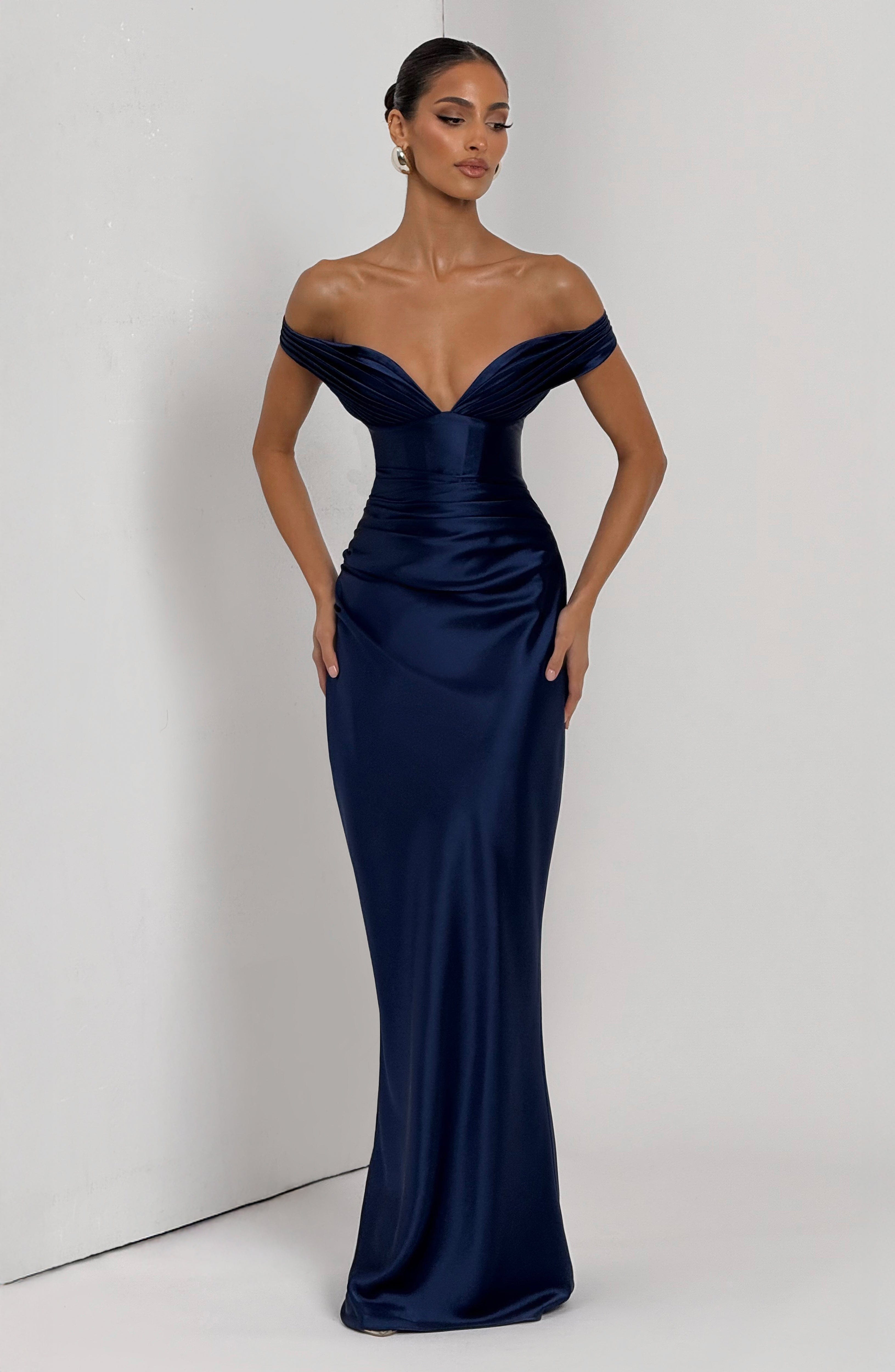 Aurelia Maxi Dress - Navy Dress Babyboo Fashion Premium Exclusive Design