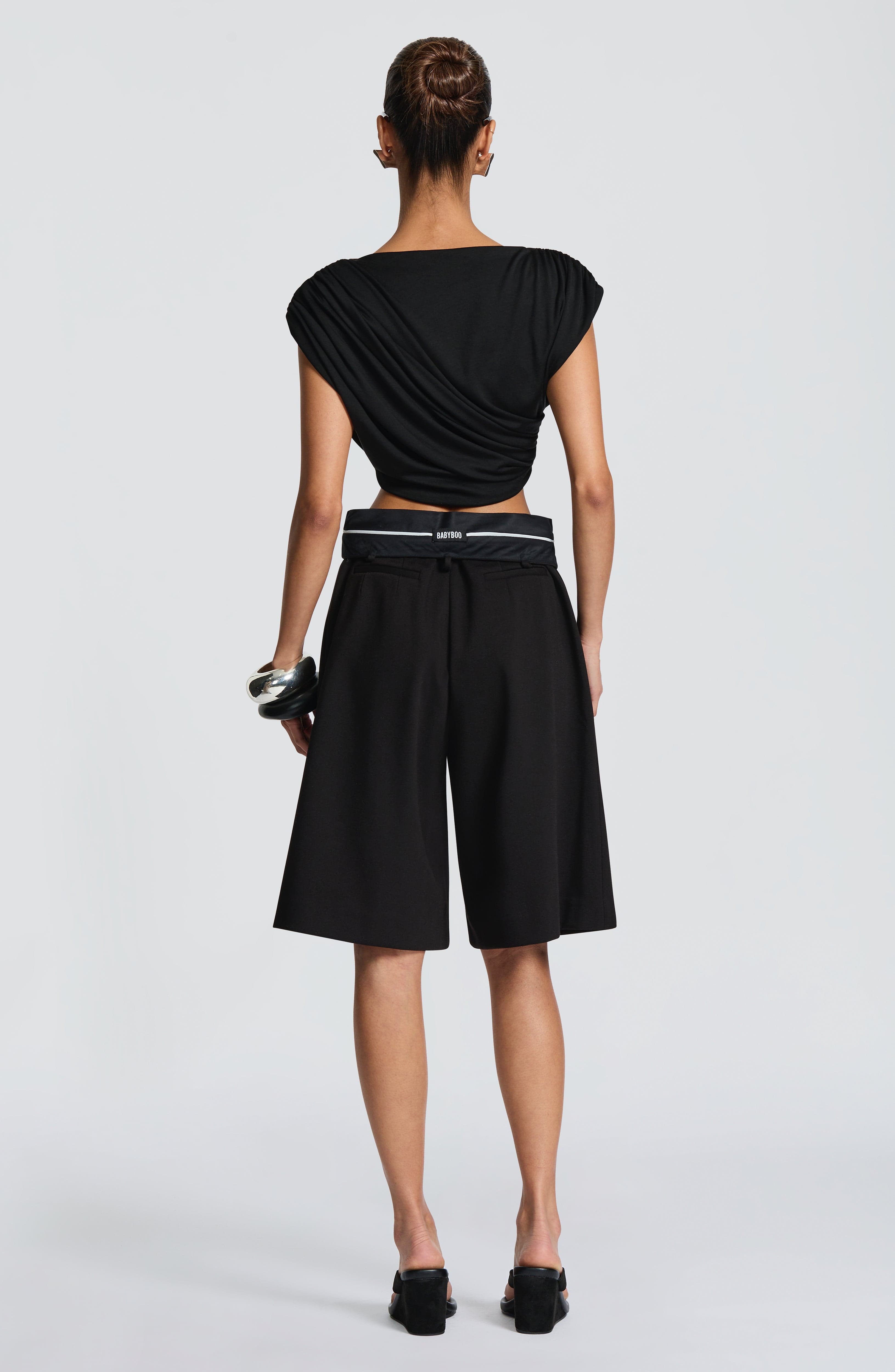 Ausra Bermuda Shorts - Black Shorts Babyboo Fashion Premium Exclusive Design