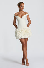Aveta Mini Dress - Ivory Dress Babyboo Fashion Premium Exclusive Design