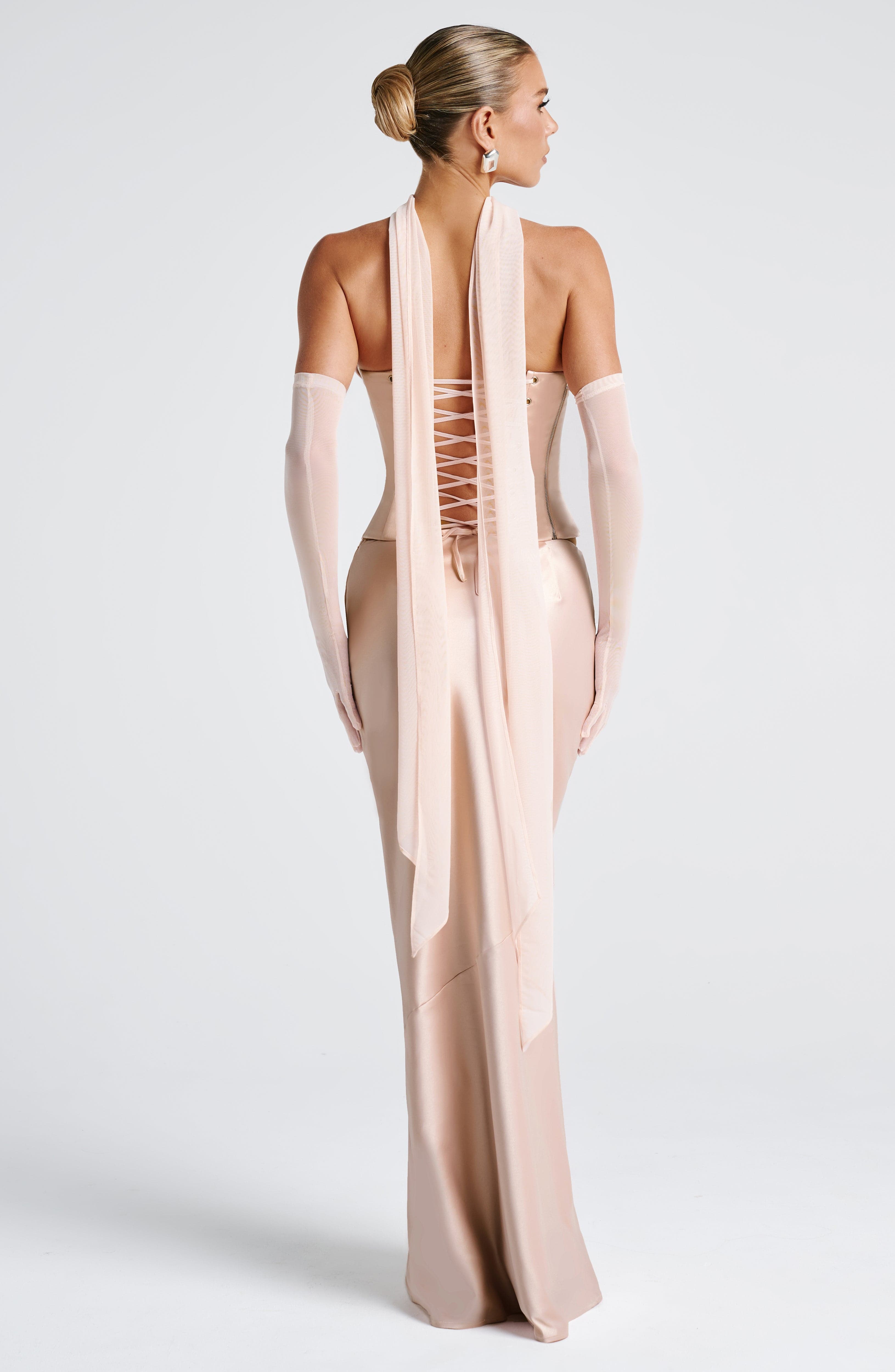 Bernadette Maxi Skirt - Soft Peach Skirt Babyboo Fashion Premium Exclusive Design