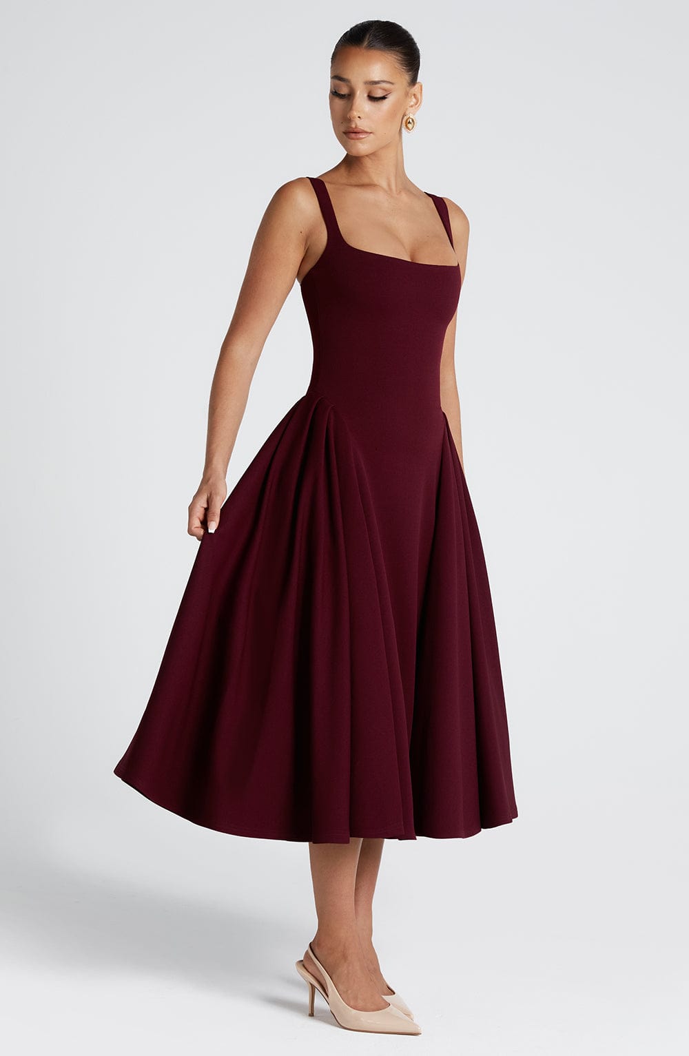 Betty Midi Dress - Cherry Lacquer Dress Babyboo Fashion Premium Exclusive Design