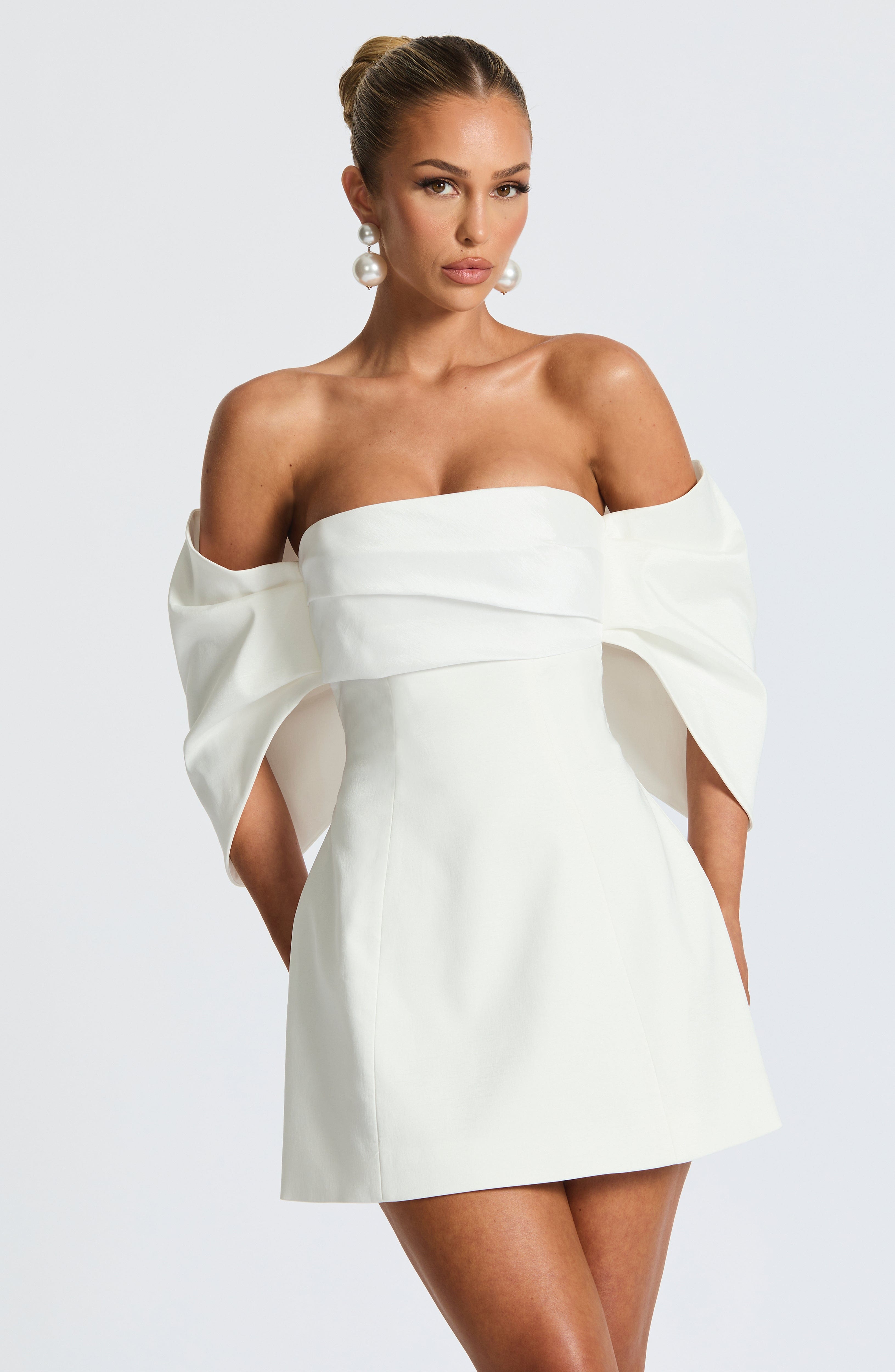 Briella Mini Dress - Ivory Dress XS Babyboo Fashion Premium Exclusive Design