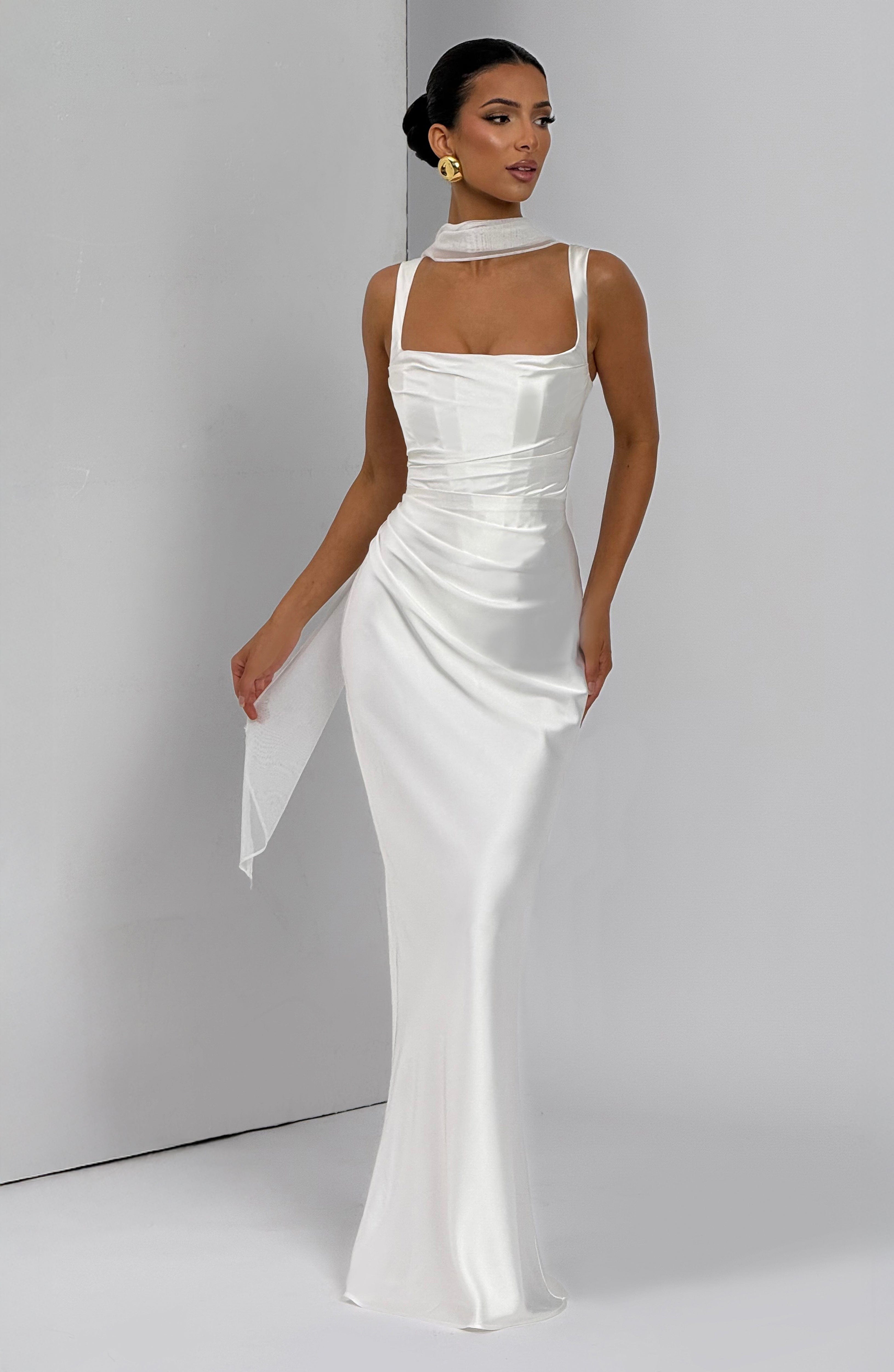 Calanthe Maxi Dress - Ivory Dress Babyboo Fashion Premium Exclusive Design