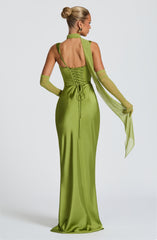 Calanthe Maxi Dress - Olive Dress Babyboo Fashion Premium Exclusive Design