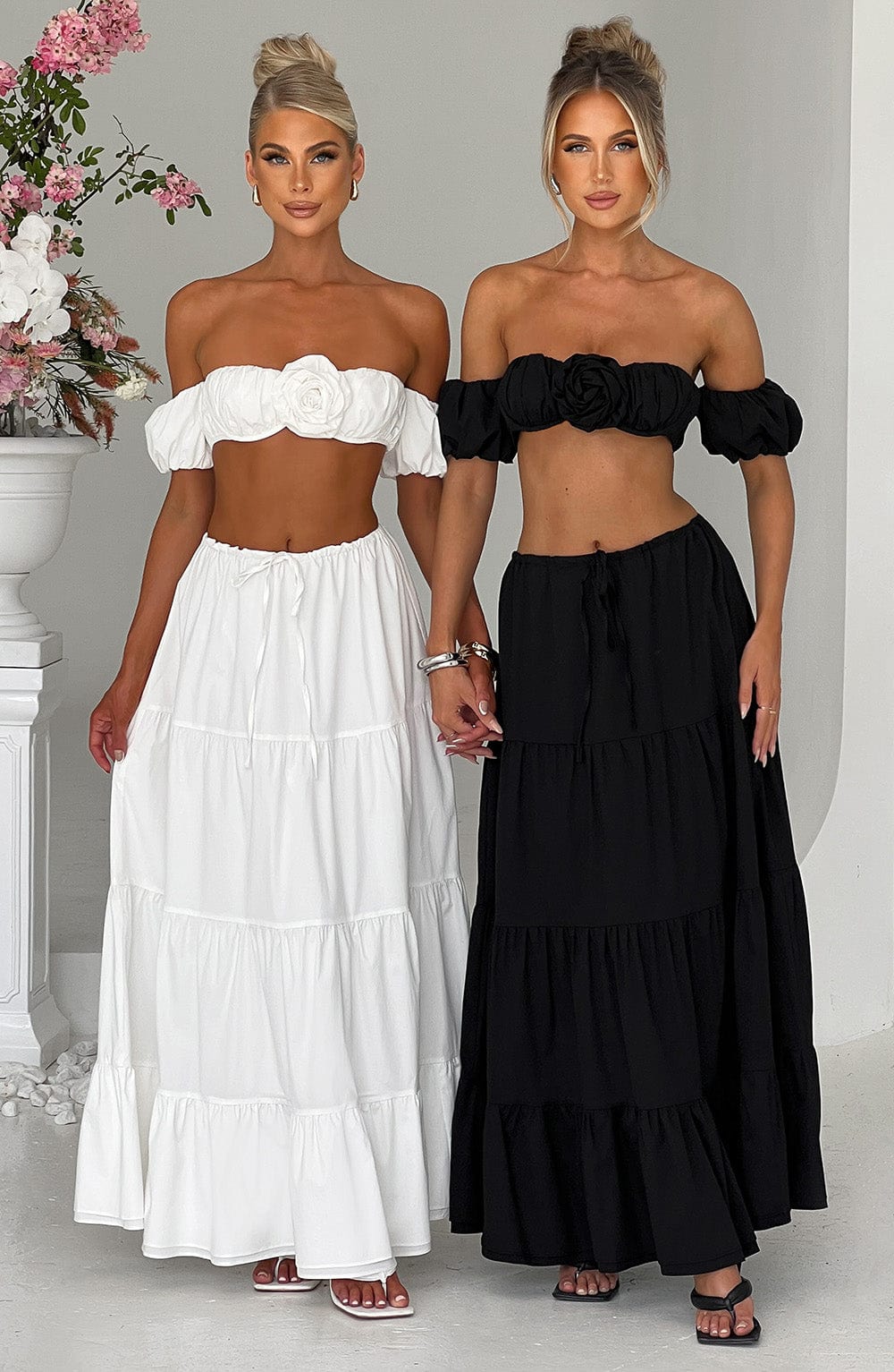 Carmen Maxi Skirt - Ivory Skirt Babyboo Fashion Premium Exclusive Design