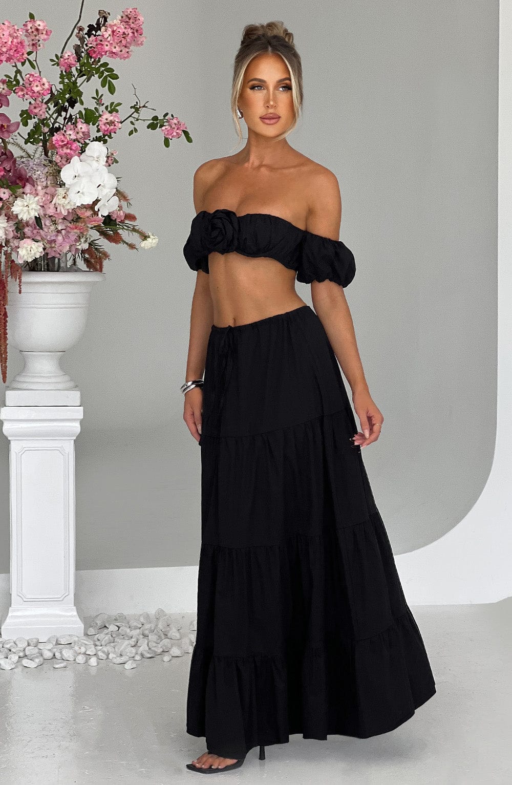 Carmen Top - Black Shirts & Tops Babyboo Fashion Premium Exclusive Design