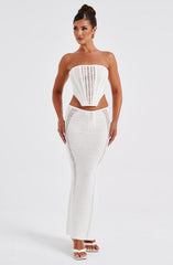 Chayenne Maxi Skirt - White Skirt Babyboo Fashion Premium Exclusive Design