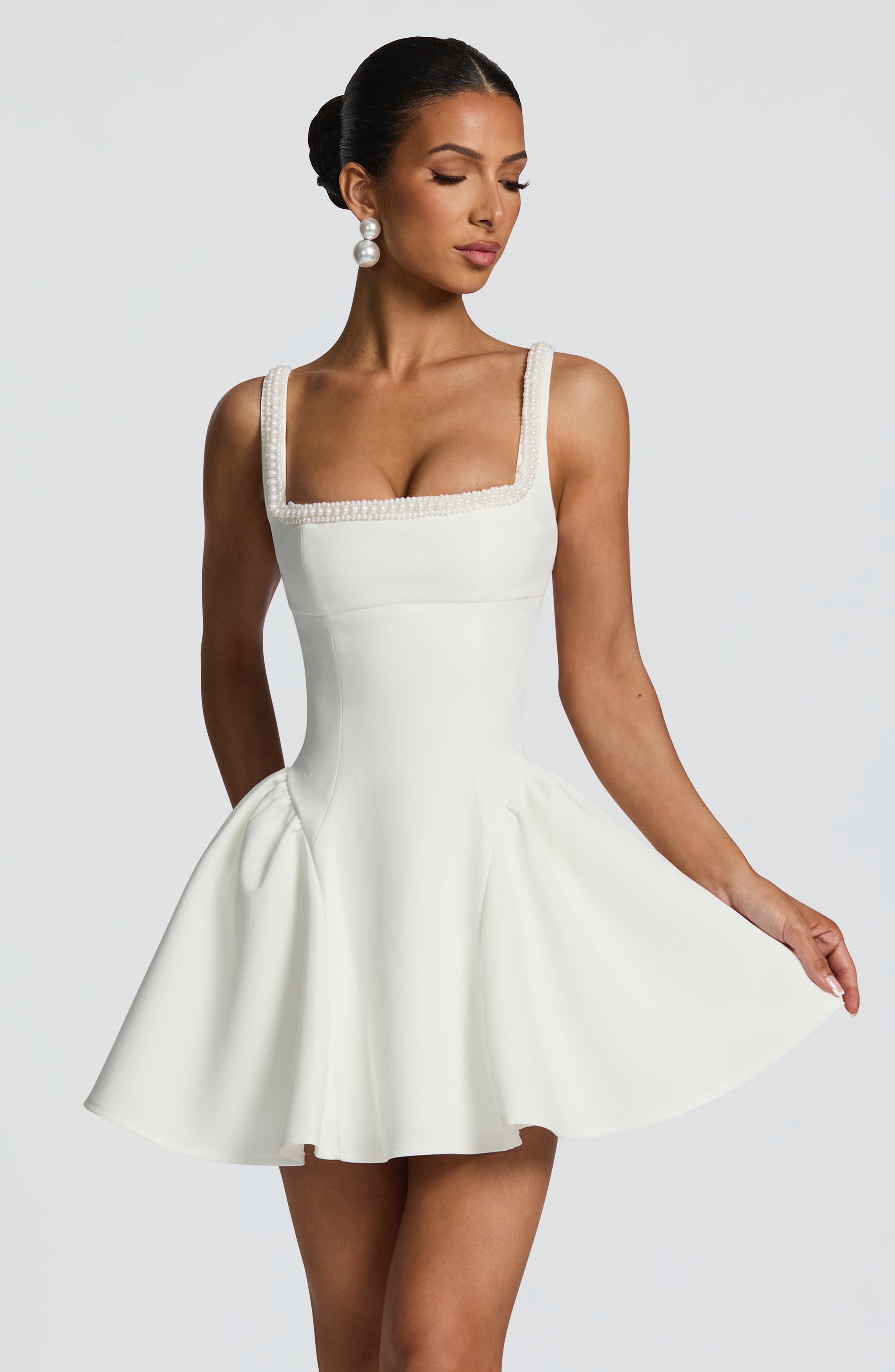 Christie Mini Dress - Ivory Dress Babyboo Fashion Premium Exclusive Design