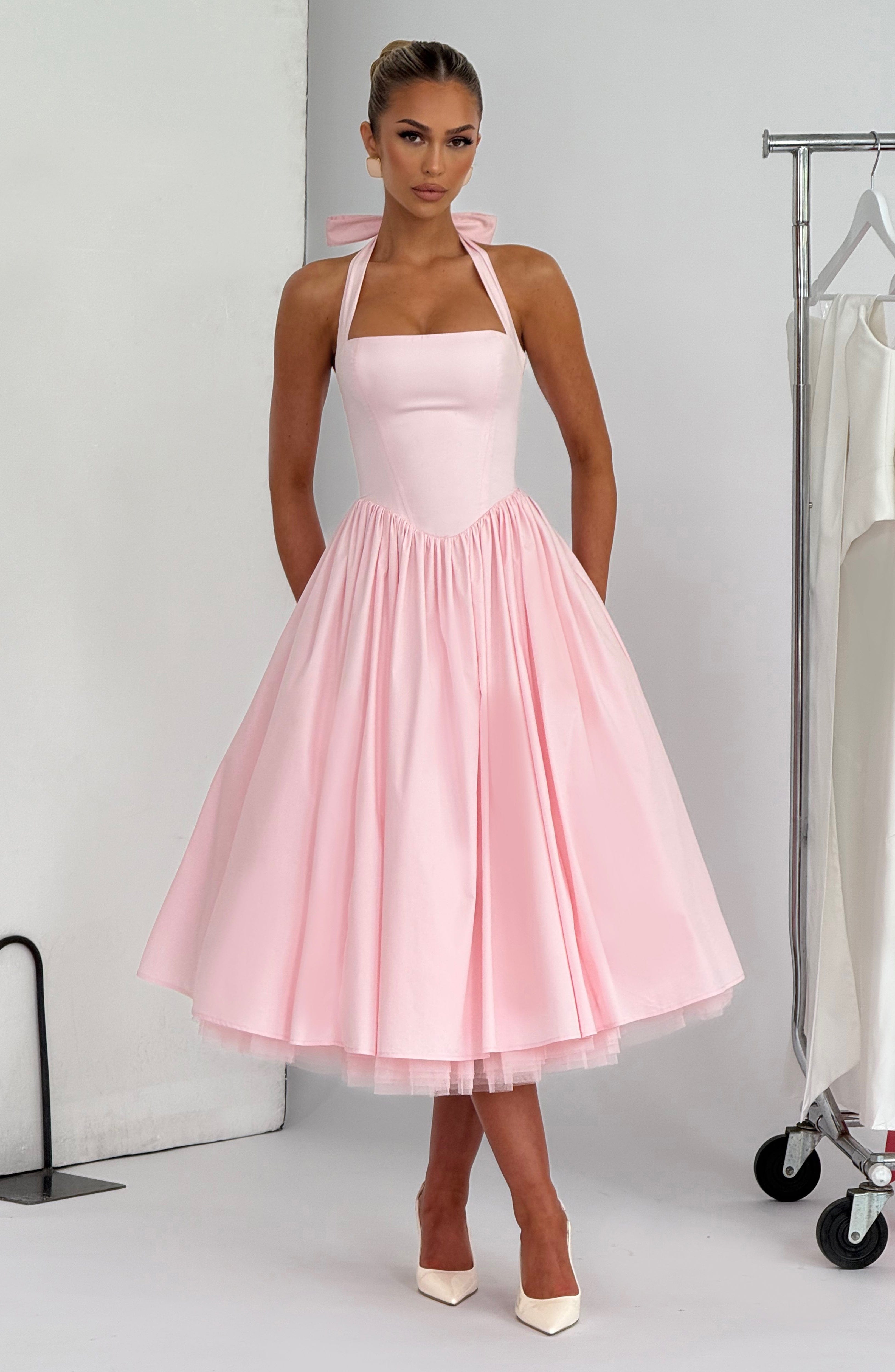 Cressida Midi Dress - Blush Dress Babyboo Fashion Premium Exclusive Design