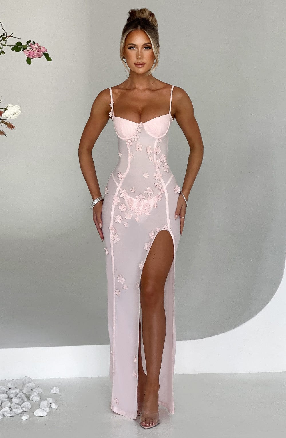 Dalary Maxi Dress - Blush Dress XS Babyboo Fashion Premium Exclusive Design