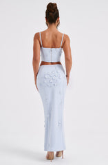 Dalary Maxi Skirt - Blue Skirt Babyboo Fashion Premium Exclusive Design