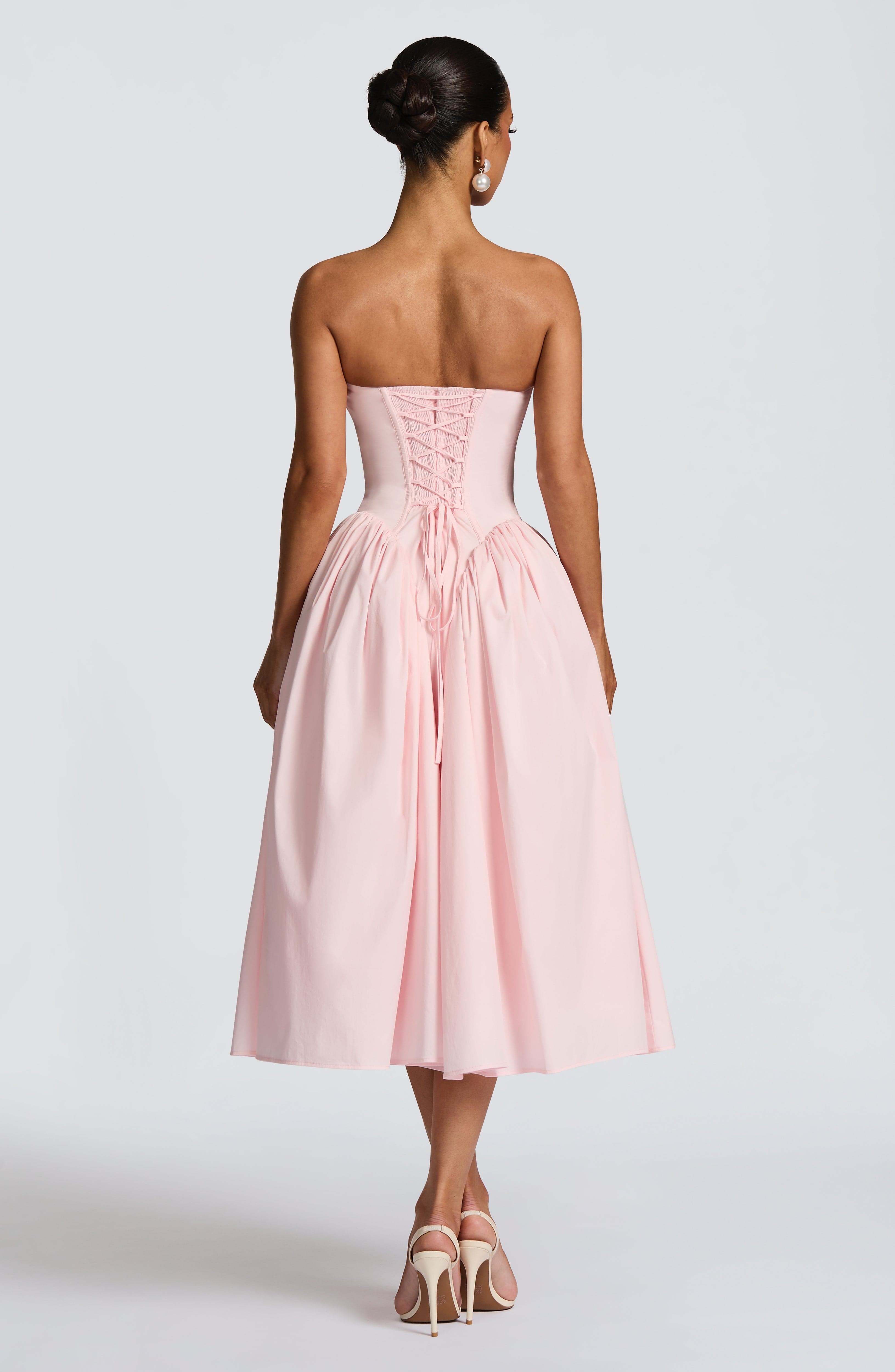 Darla Midi Dress - Blush Dress Babyboo Fashion Premium Exclusive Design