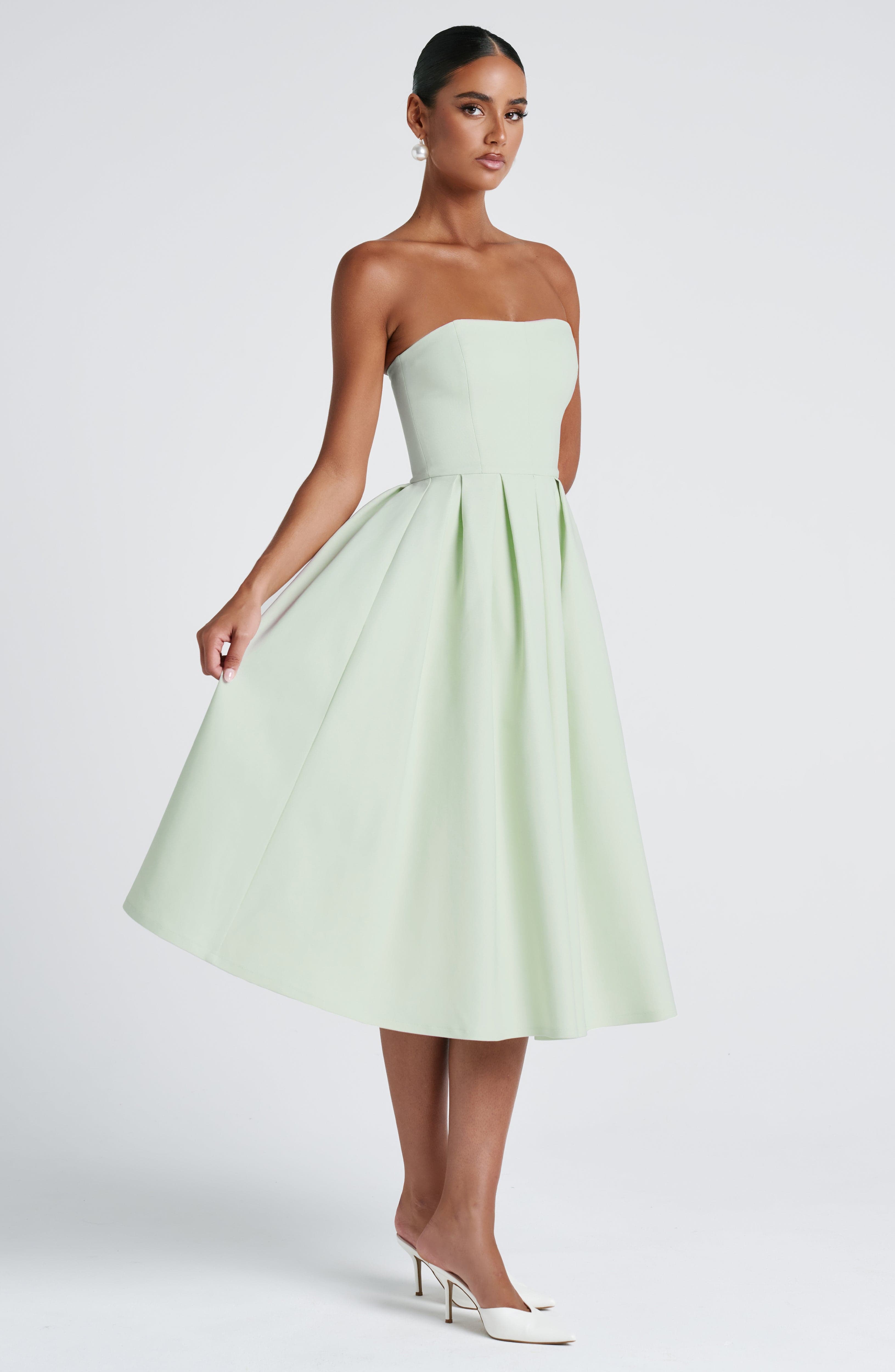 Edith Midi Dress - Mint Dress Babyboo Fashion Premium Exclusive Design