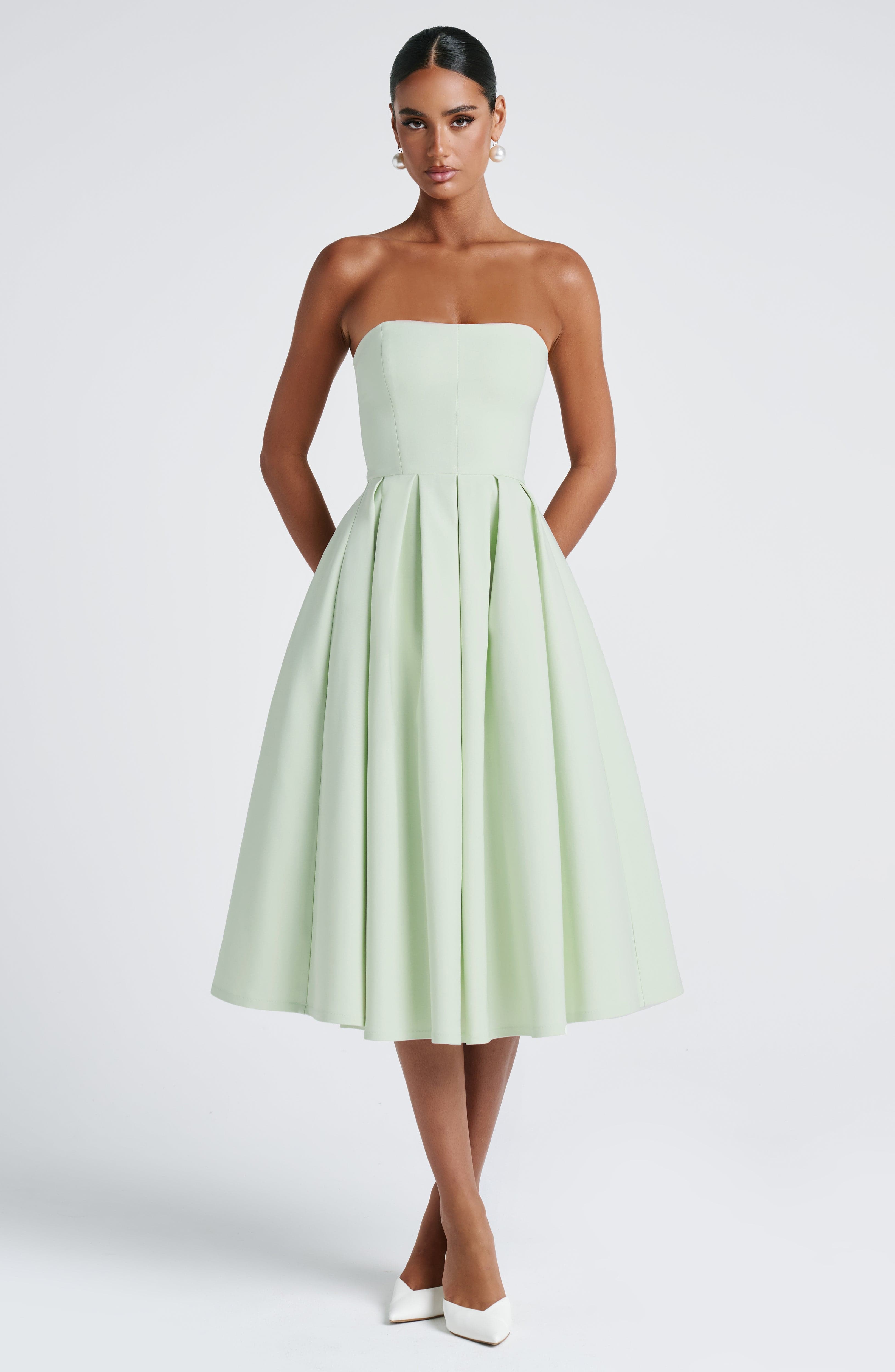 Edith Midi Dress - Mint Dress Babyboo Fashion Premium Exclusive Design