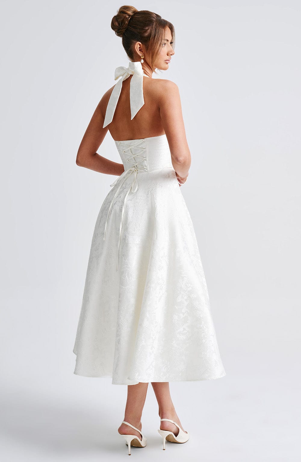 Effie Midi Dress - Ivory Dress Babyboo Fashion Premium Exclusive Design