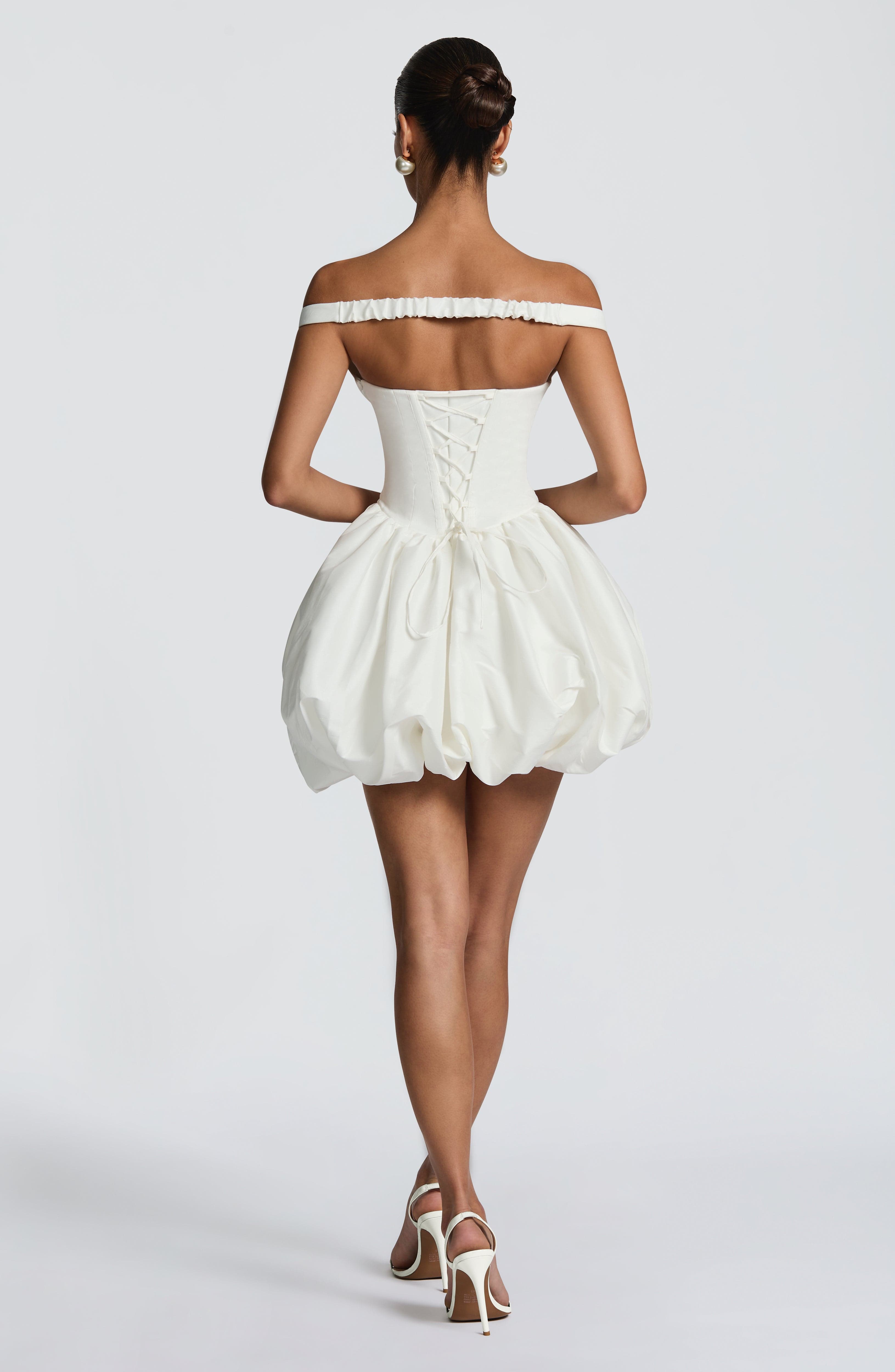 Eileen Mini Dress - Ivory Dress Babyboo Fashion Premium Exclusive Design