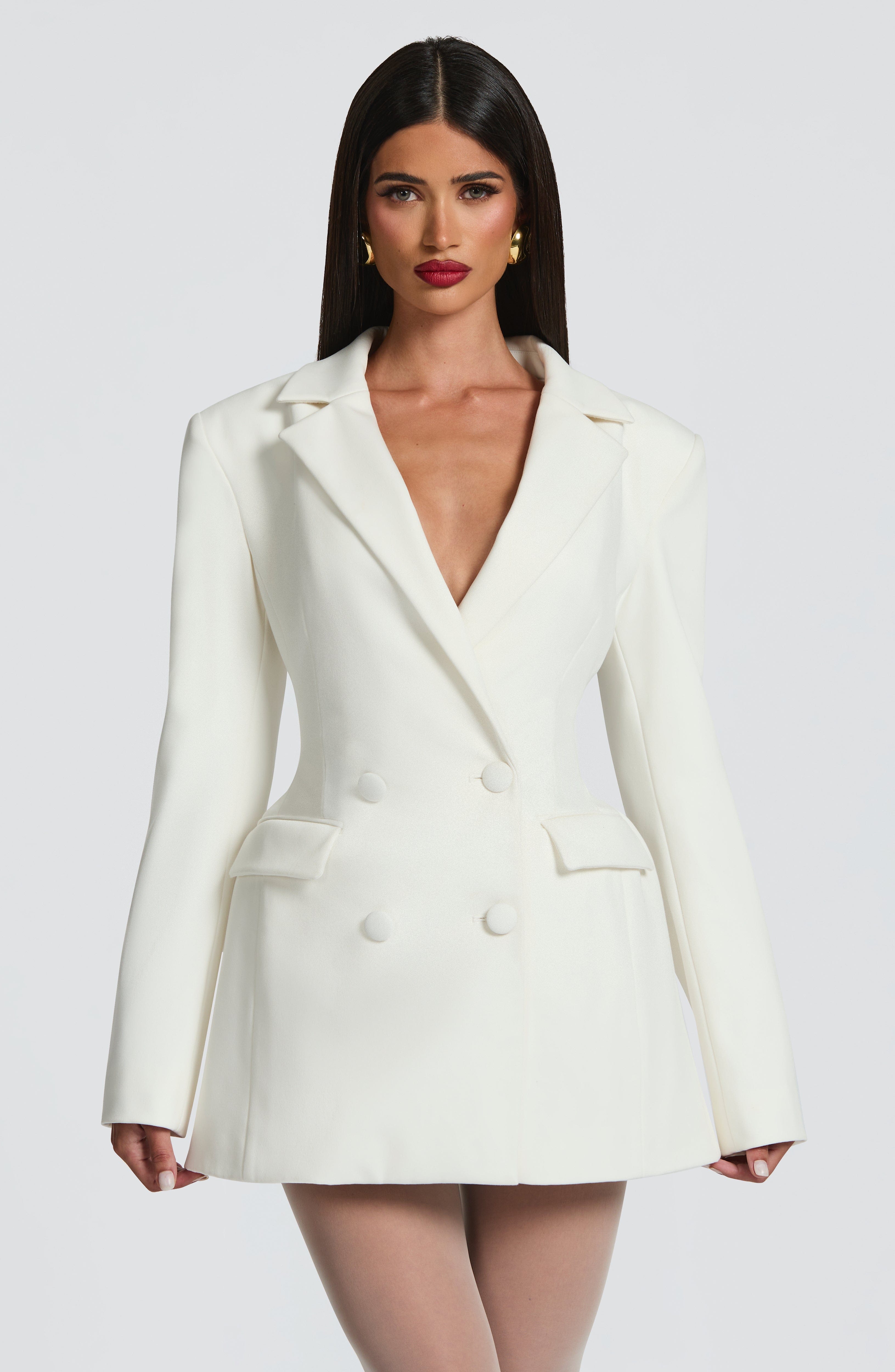 Elvira Mini Dress - Ivory Dress XS Babyboo Fashion Premium Exclusive Design