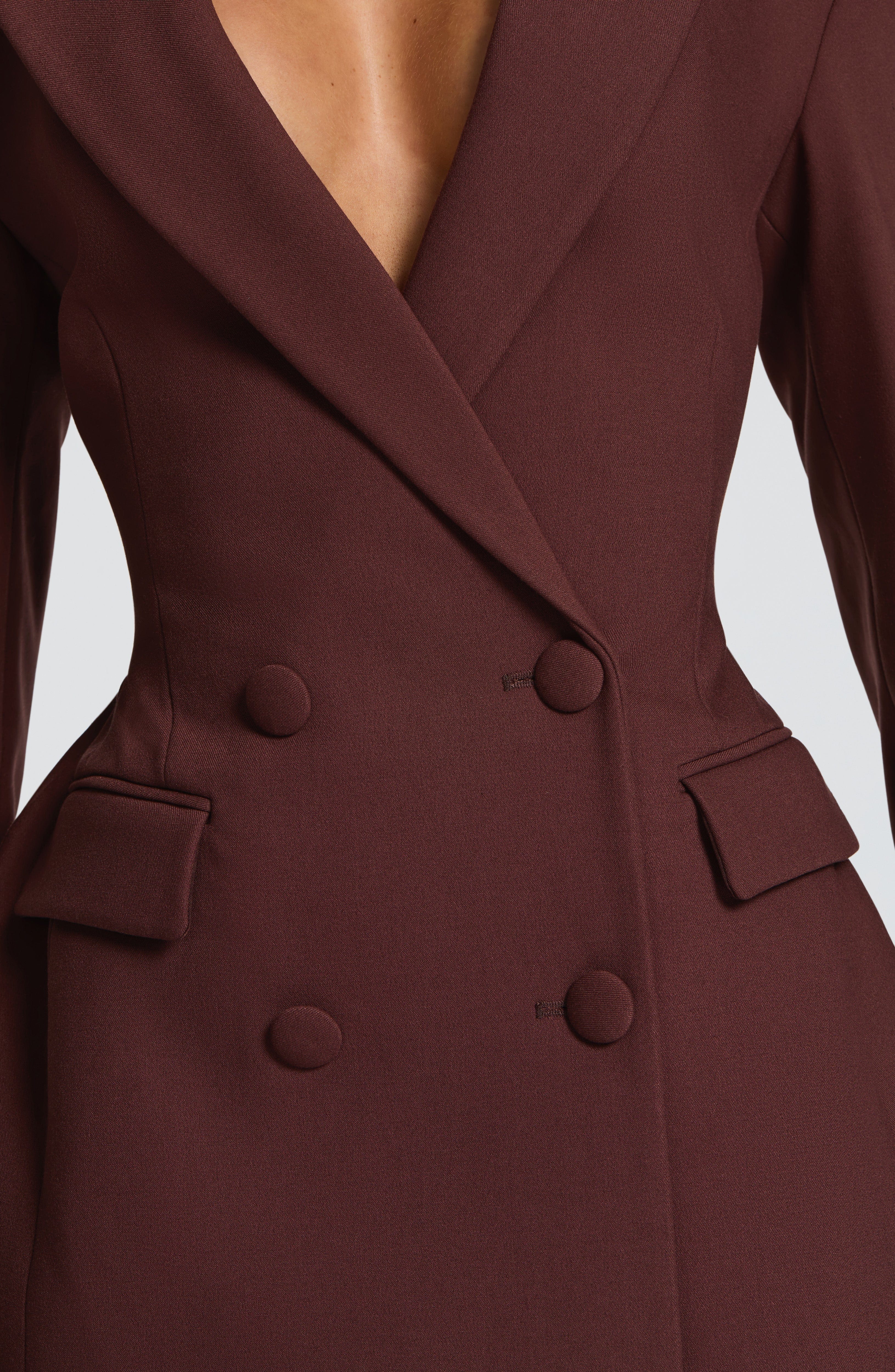 Elvira Mini Dress - Plum Brown Dress Babyboo Fashion Premium Exclusive Design