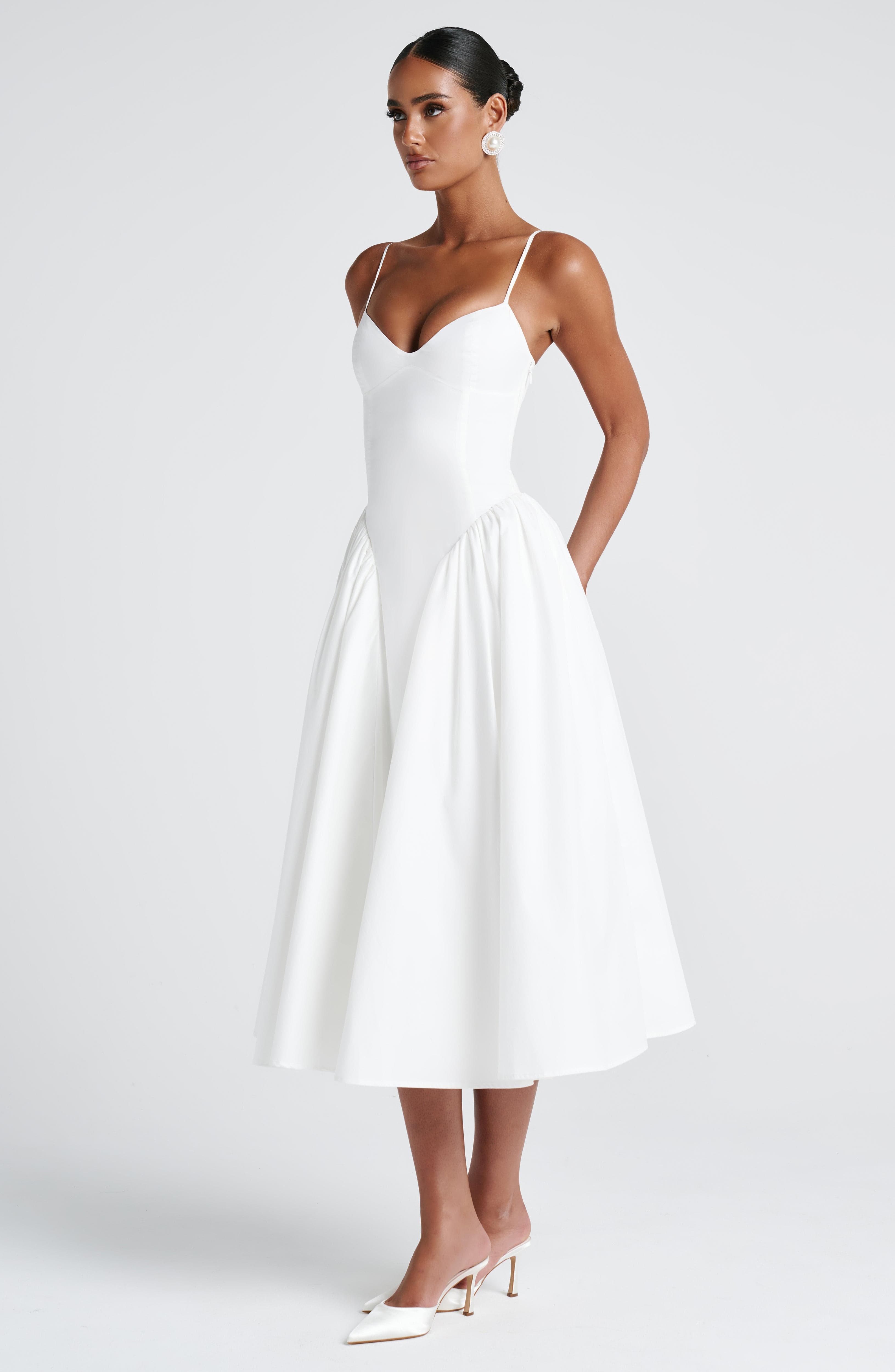 Emerson Midi Dress - Ivory Dress Babyboo Fashion Premium Exclusive Design