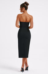 Emmaline Midi Dress - Black Dress Babyboo Fashion Premium Exclusive Design
