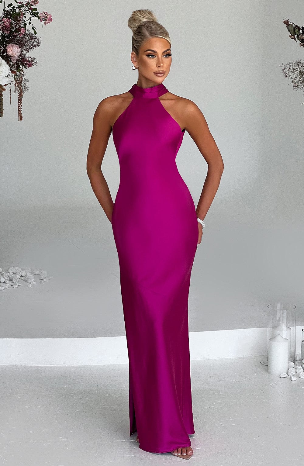 Etta Maxi Dress - Hot Pink Dress Babyboo Fashion Premium Exclusive Design