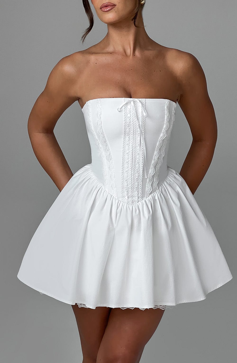 Evie Mini Dress - Ivory Dress Babyboo Fashion Premium Exclusive Design