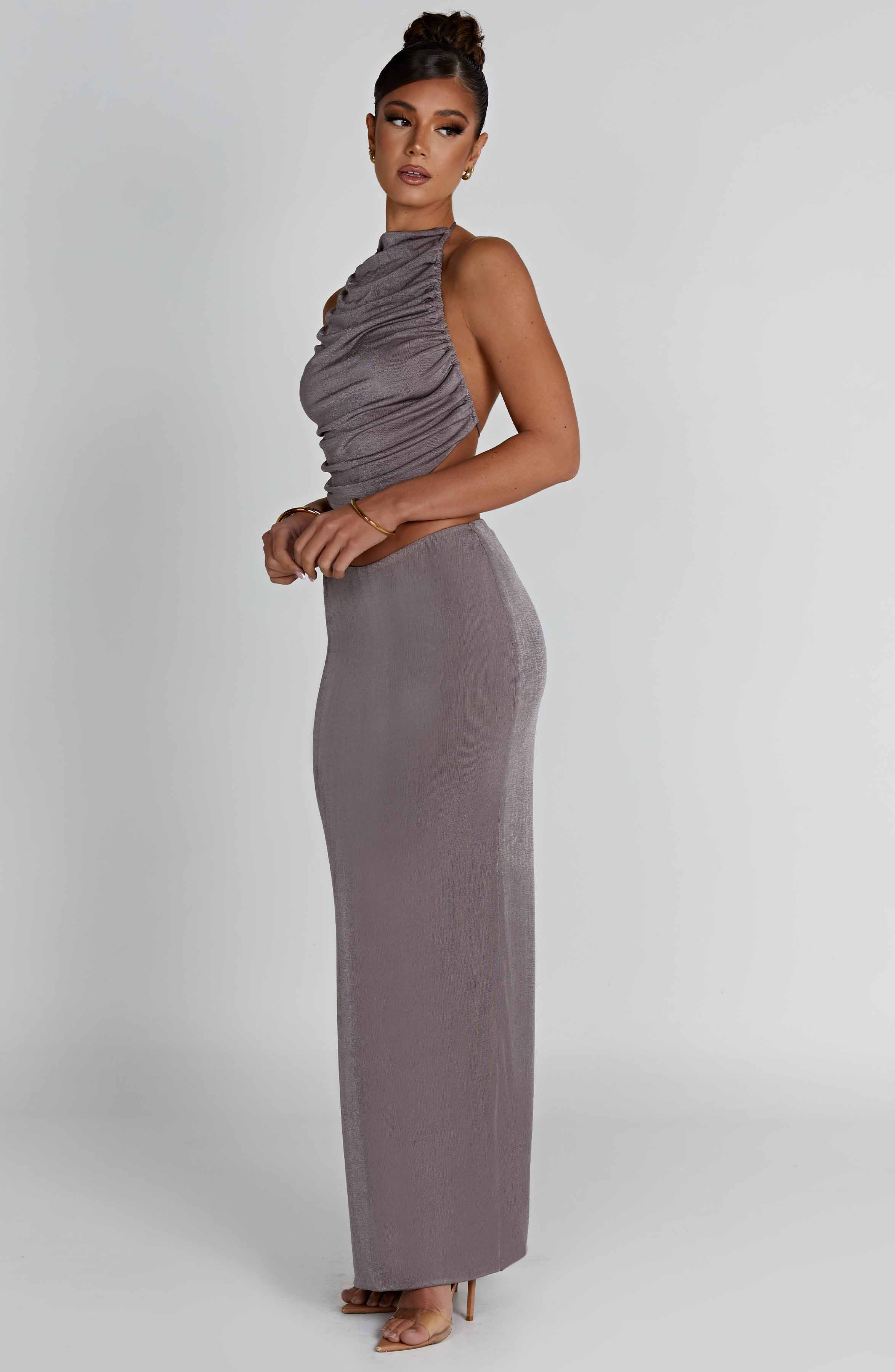 Fifi Maxi Skirt - Charcoal Skirt Babyboo Fashion Premium Exclusive Design